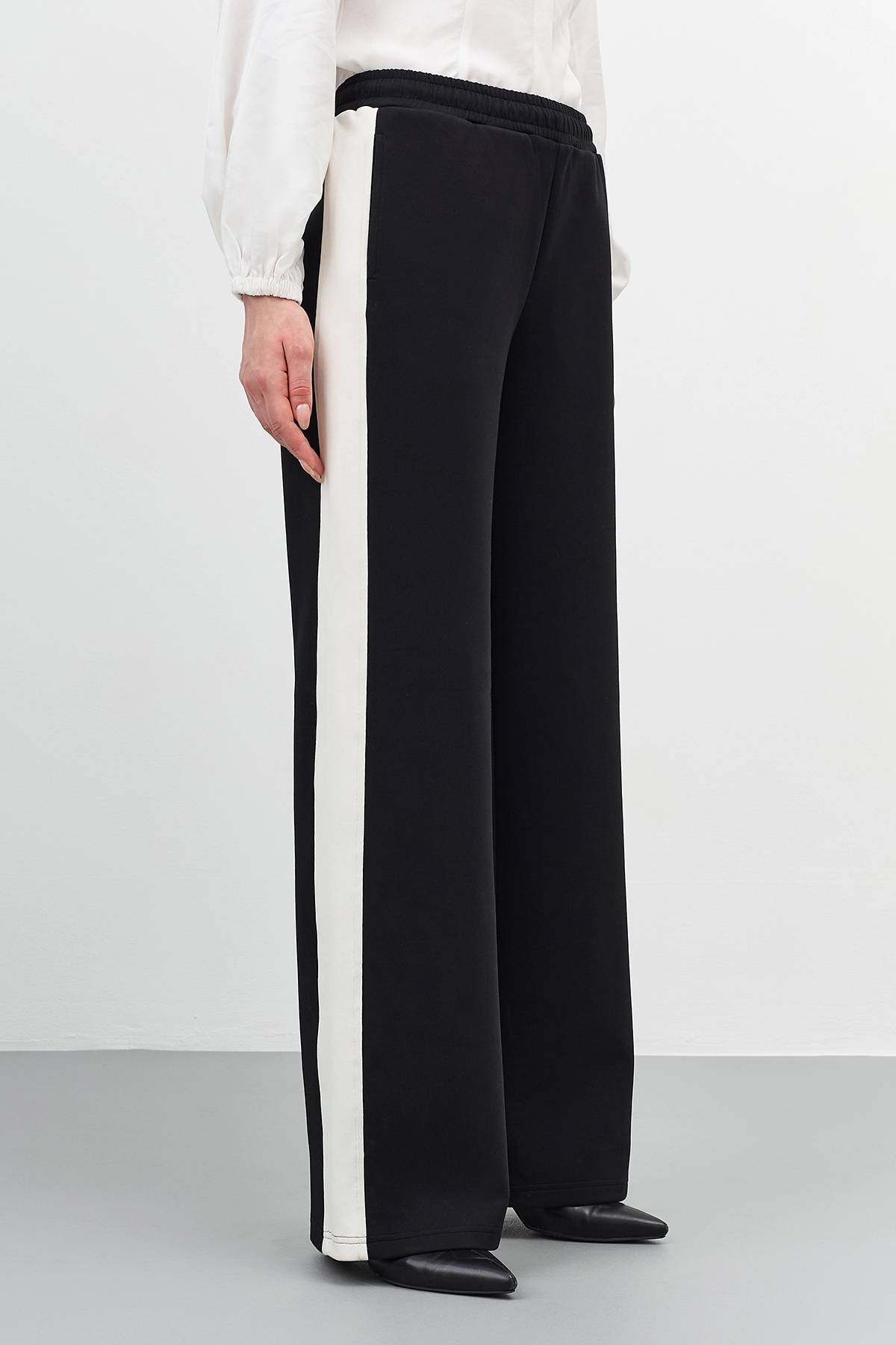 Брюки с контрастными лампасами, 42