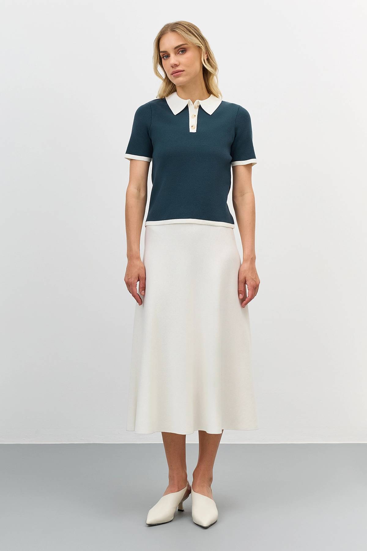 Лимитированая серия поло с контрастными деталями и ремнем, 42