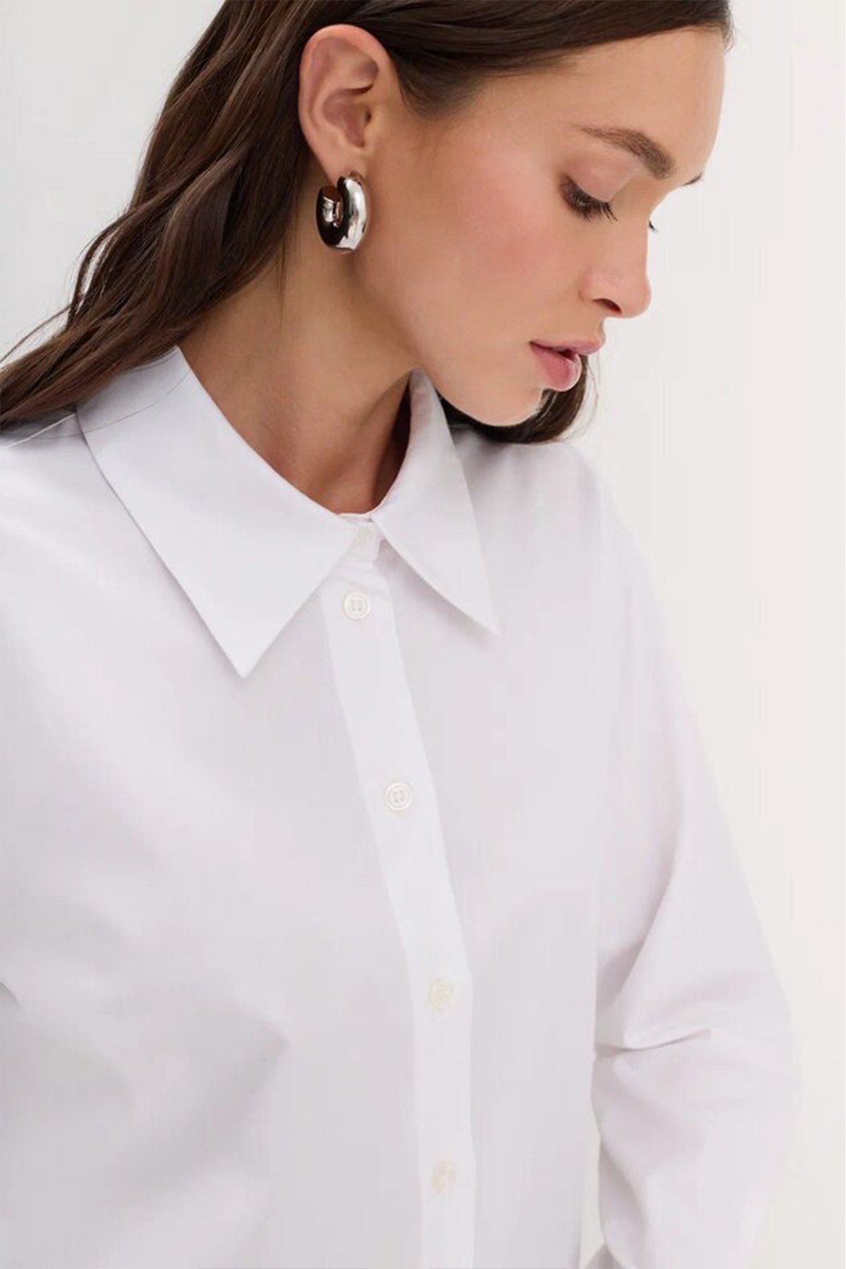 Укороченная белая блузка, 42р