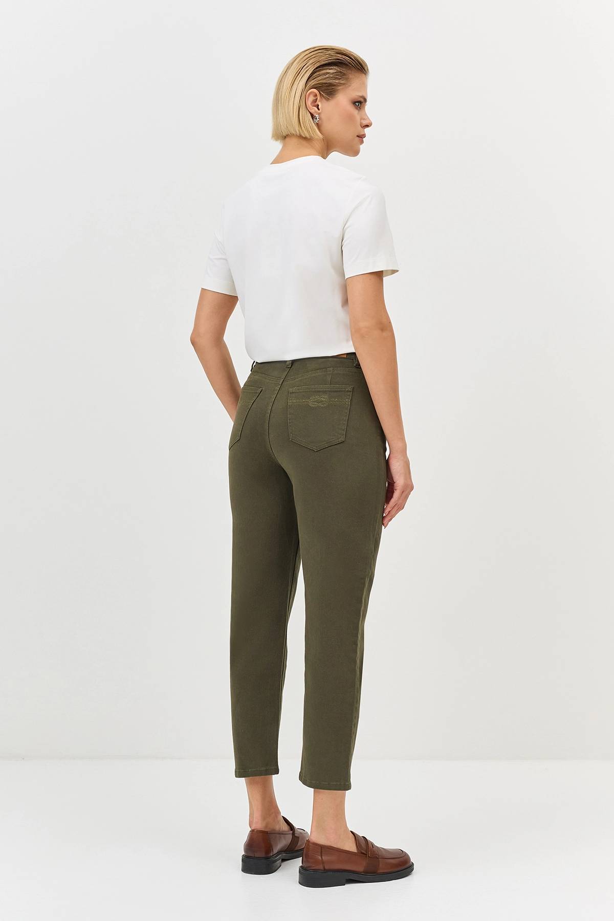 Джинсы в цвете "хаки", 36