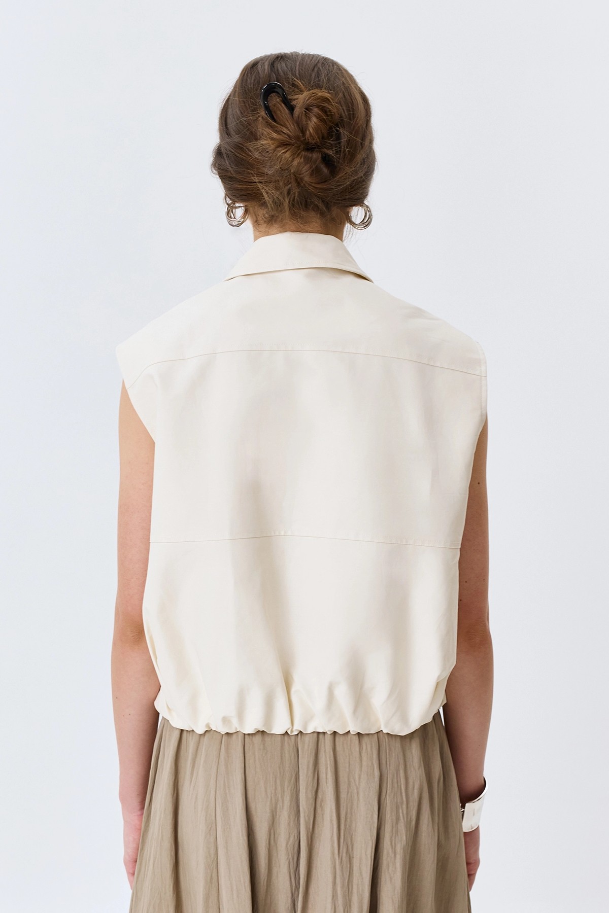 Свободный жилет из 100% хлопка, 48