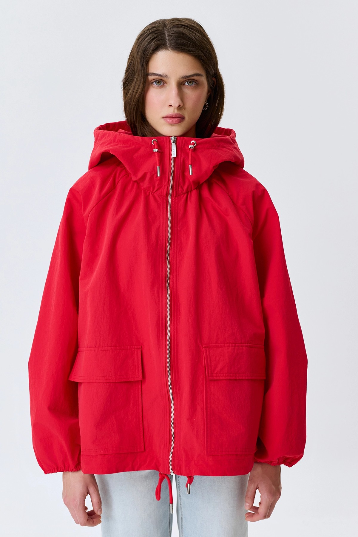 Oversize ветровка из 100% нейлона, 42