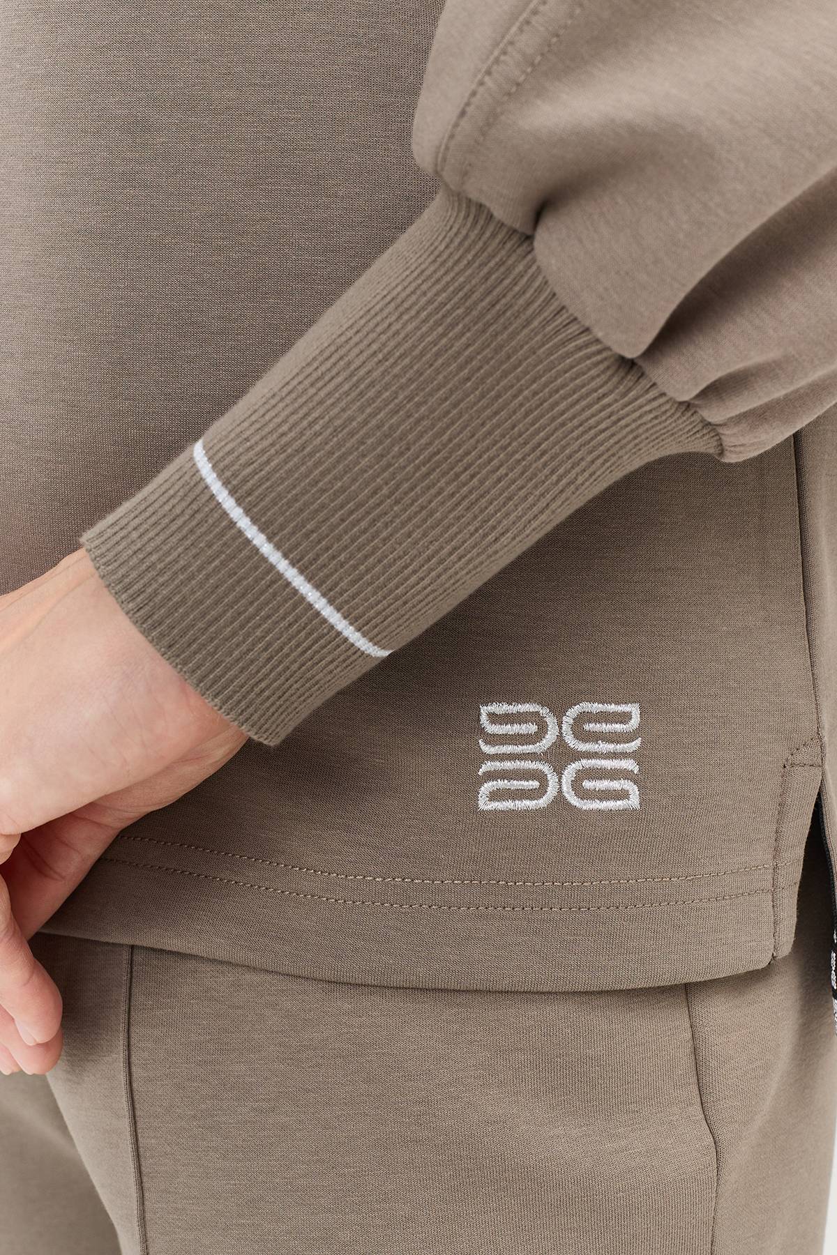 Лимитированная серия джемпер из хлопкового джерси с палантином, 46