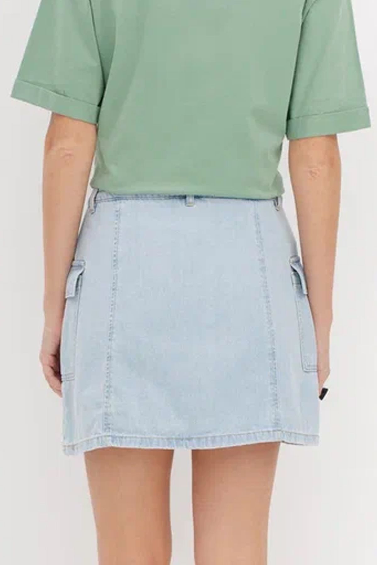 Юбка-мини из тонкого денима, 40р