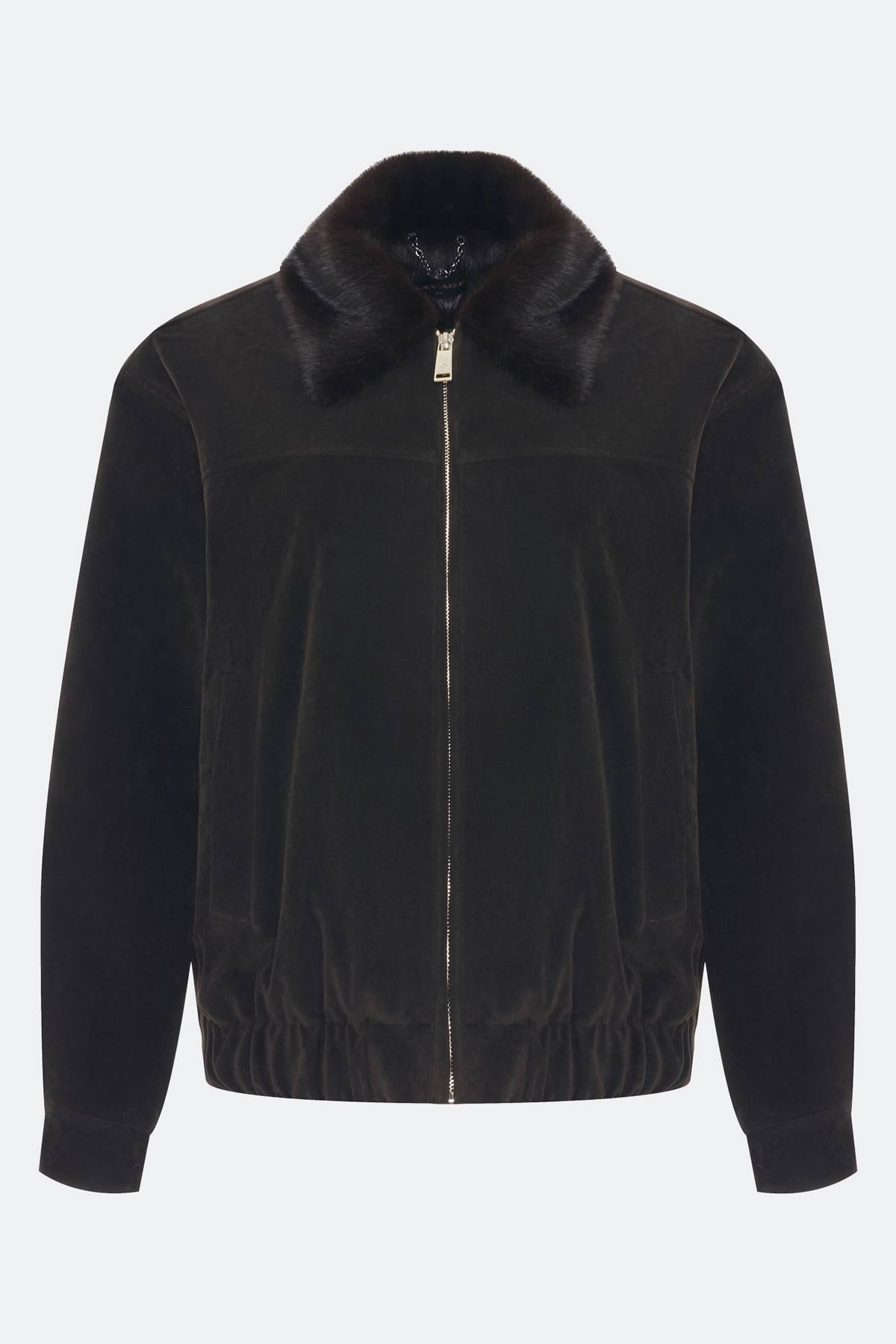 Лимитированая серия темно-коричневая куртка и палантин, 44