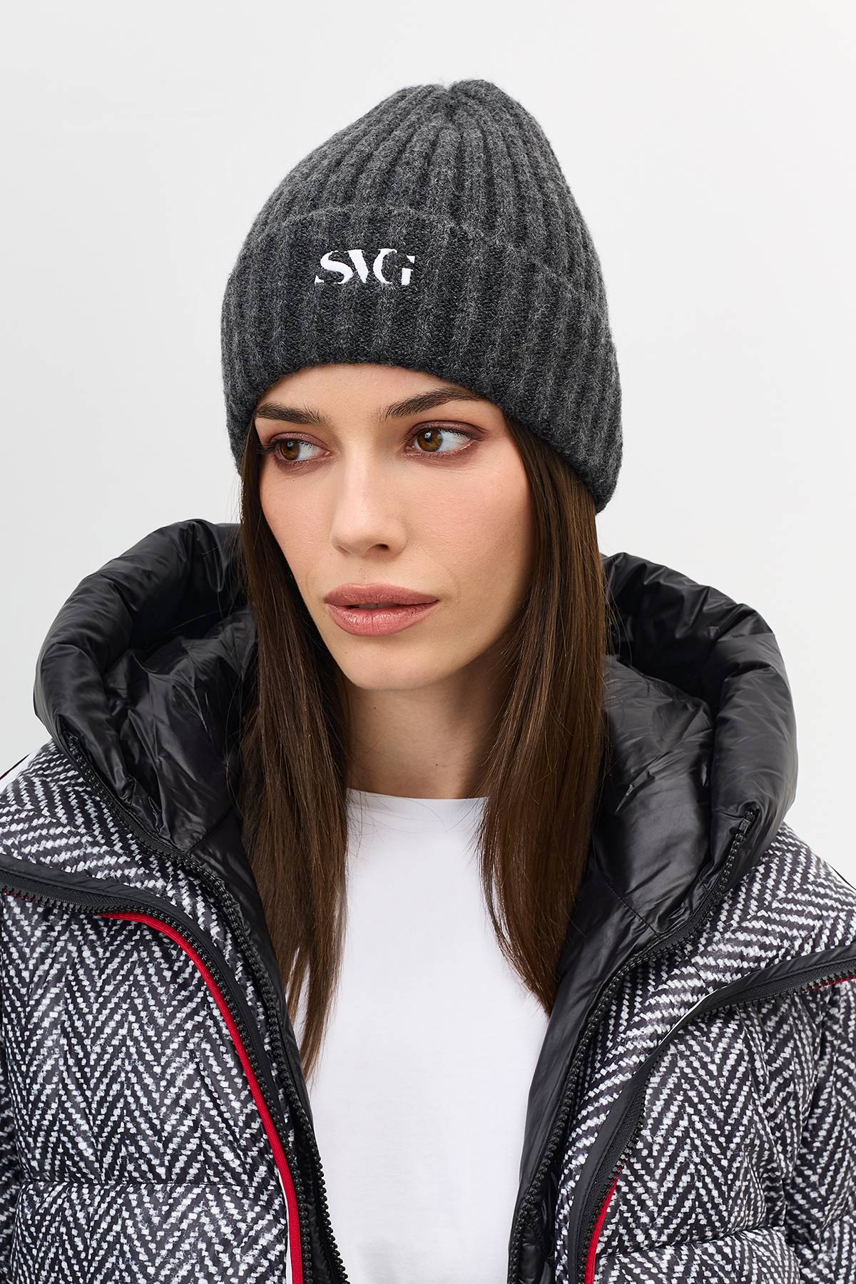 Лимитированная серия комбинированная куртка с принтом и палантин, 44