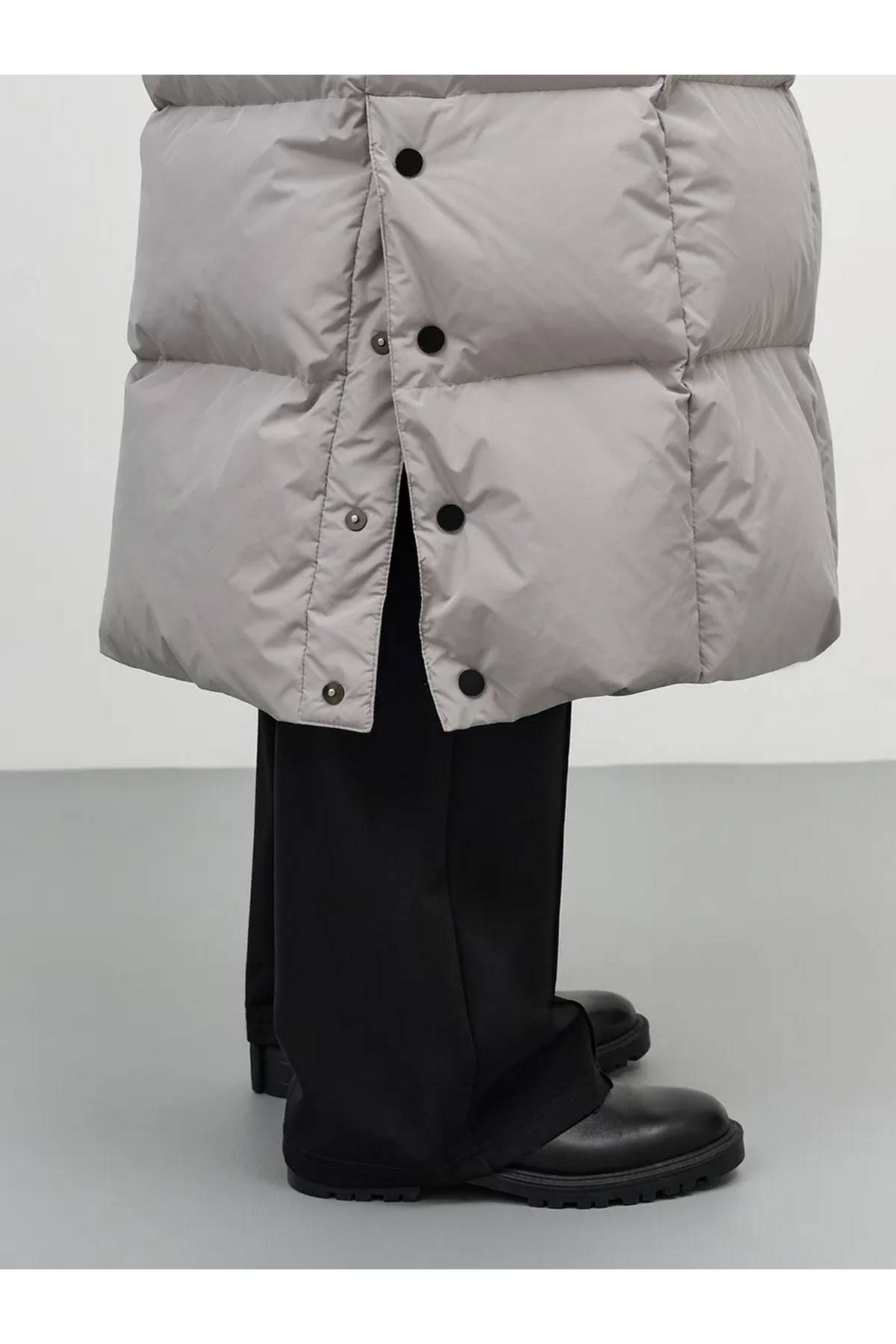 Лимитированная серия длинный пуховик на натуральном утеплителе и палантин, 48