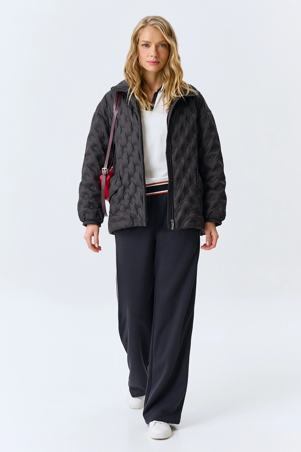 Куртка Oversize с фантазийной стежкой, 46