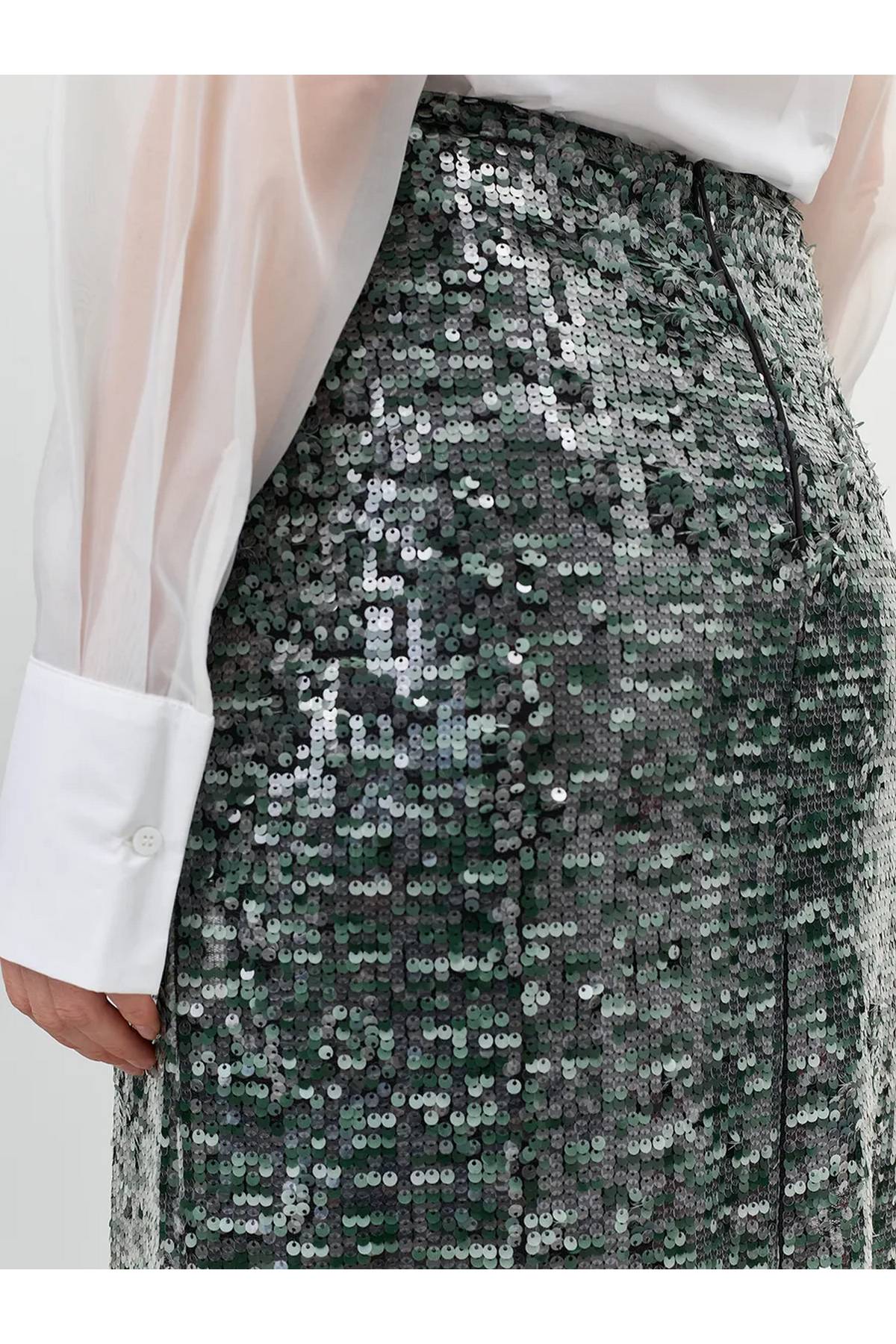 Лимитированная серия юбка с паетками и ремень, 42