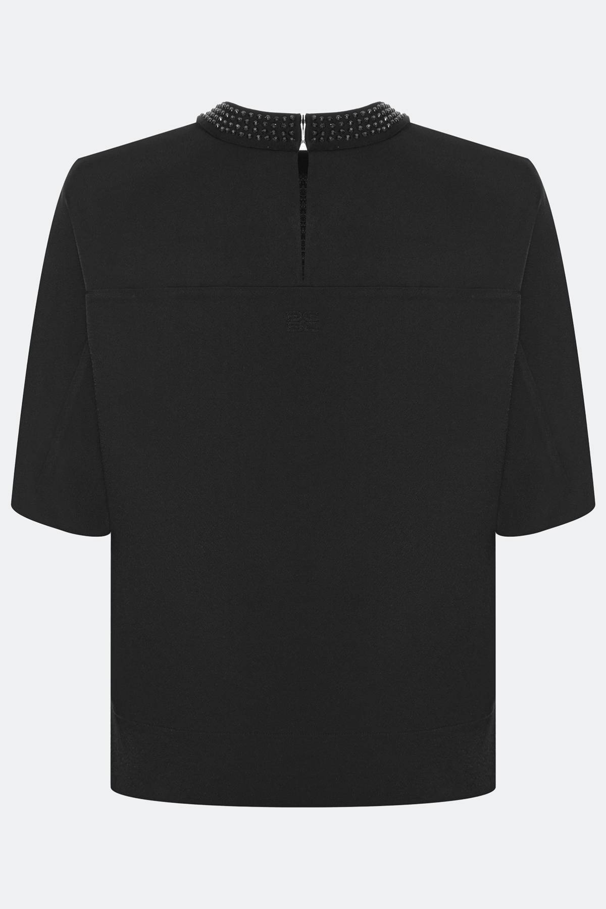 Лимитированная серия блузка с декором из страз и ремень, 36