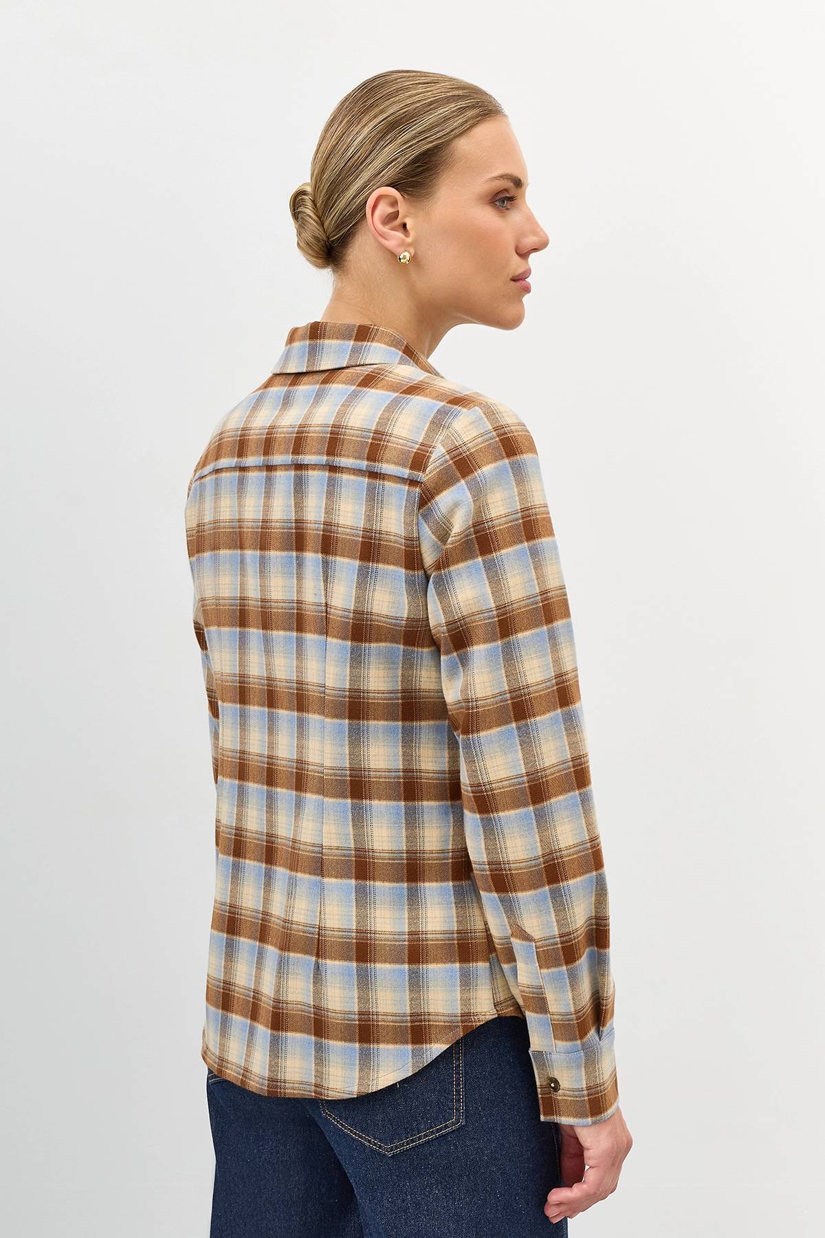 Лимитированная серия рубашка в яркую клетку и ремень, 48