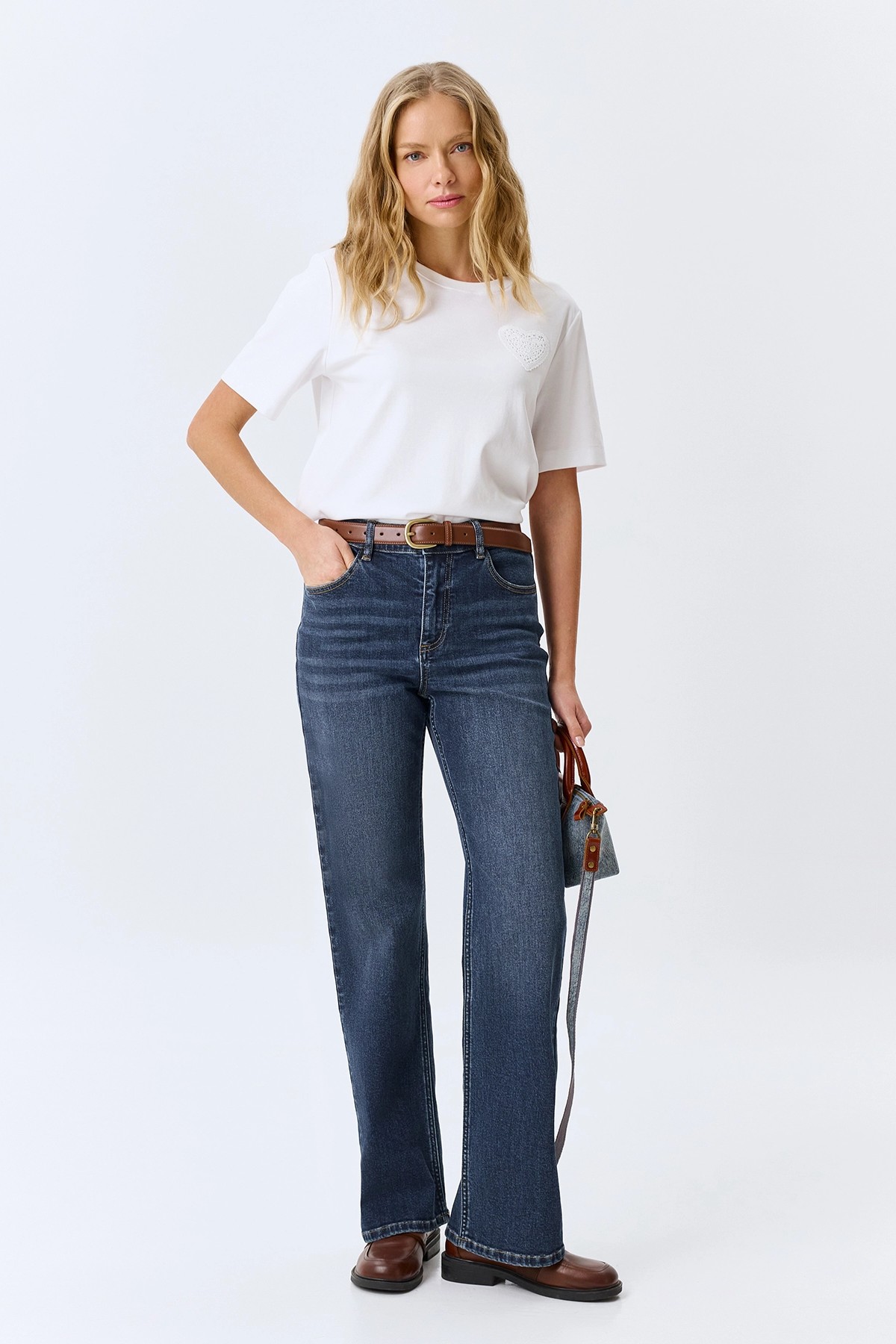 Джинсы Straight fit с лиоцеллем, 46