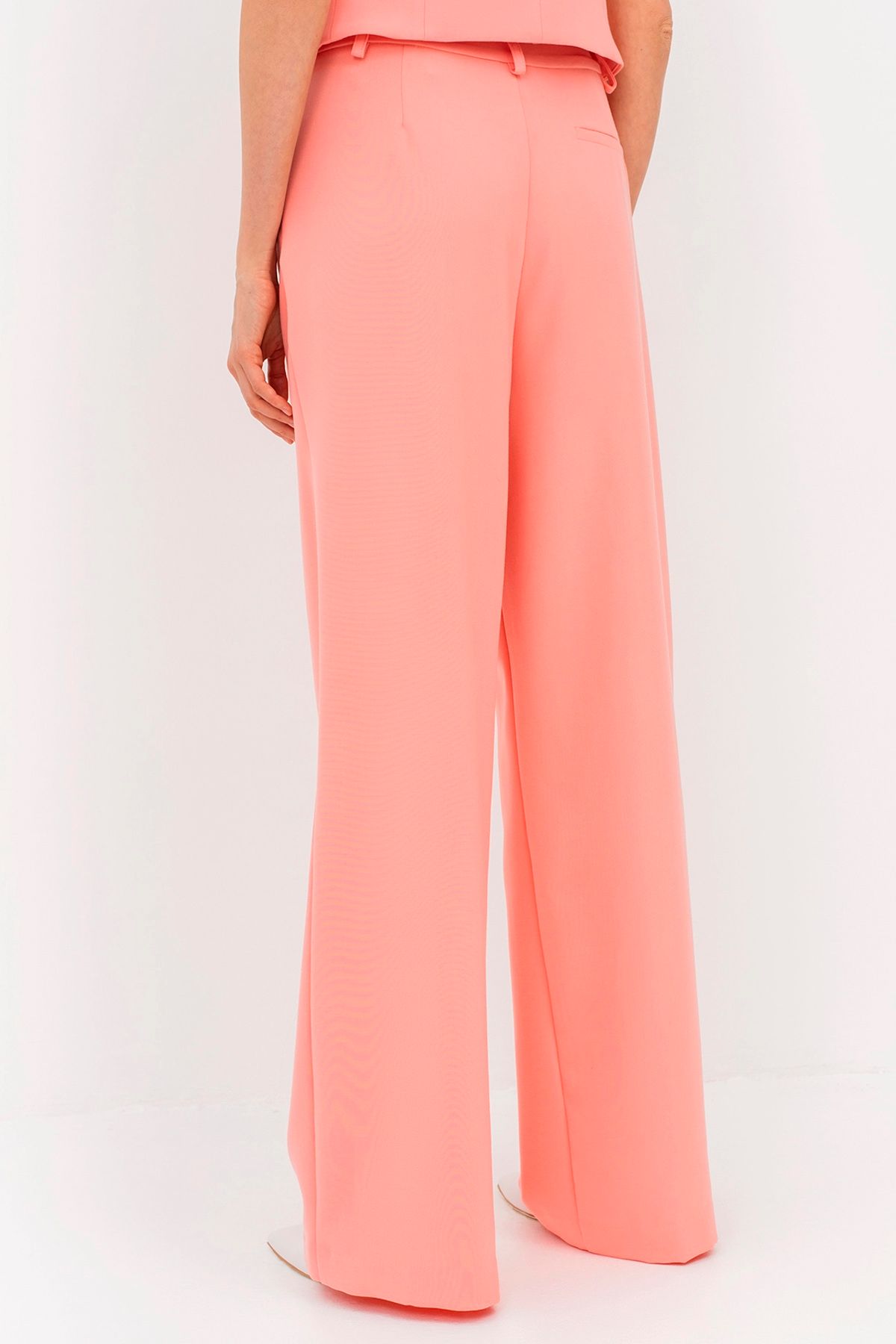 Яркие брюки-палаццо со складкам, 48р