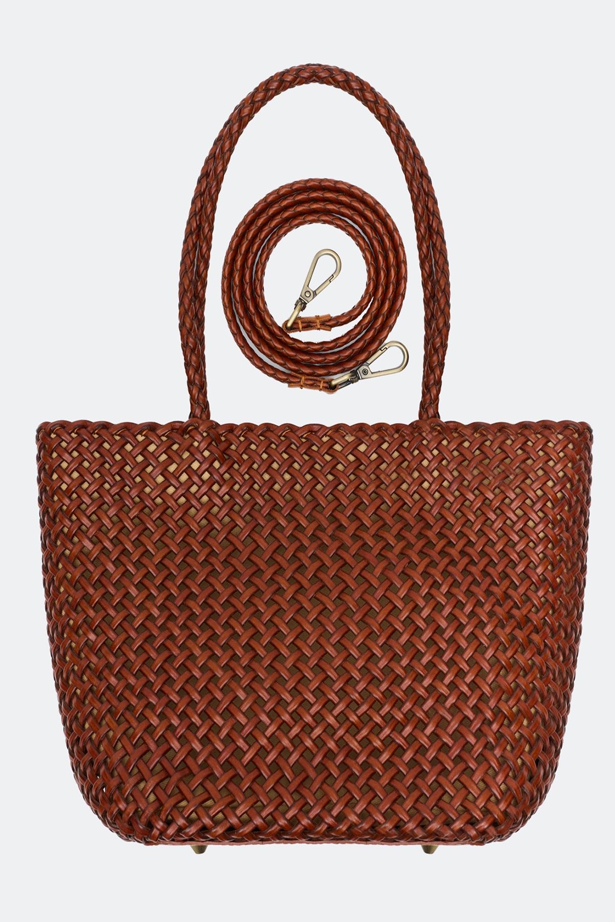 Плетеная сумка-шоппер из натуральной кожи, One