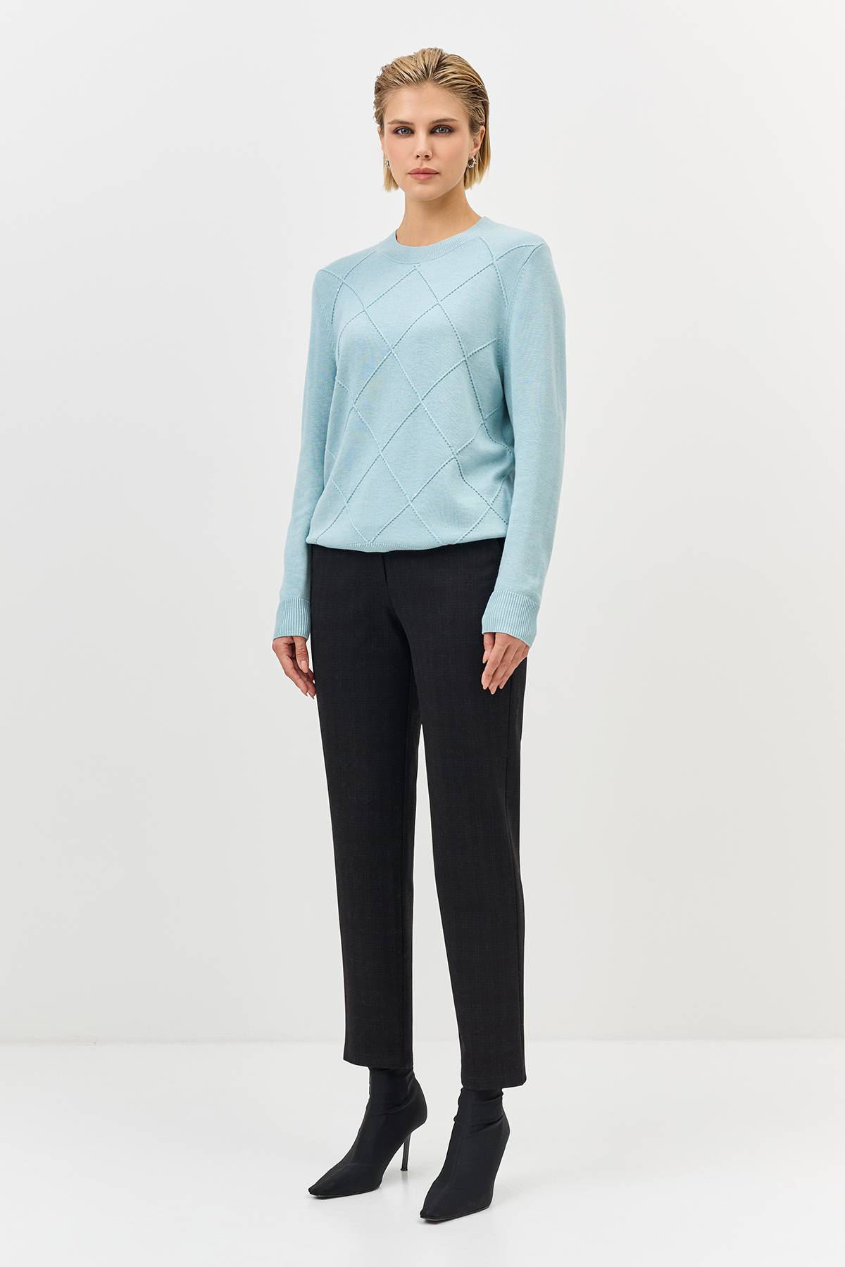 Лимитированная серия джемпер фактурной вязки и ремень, 36