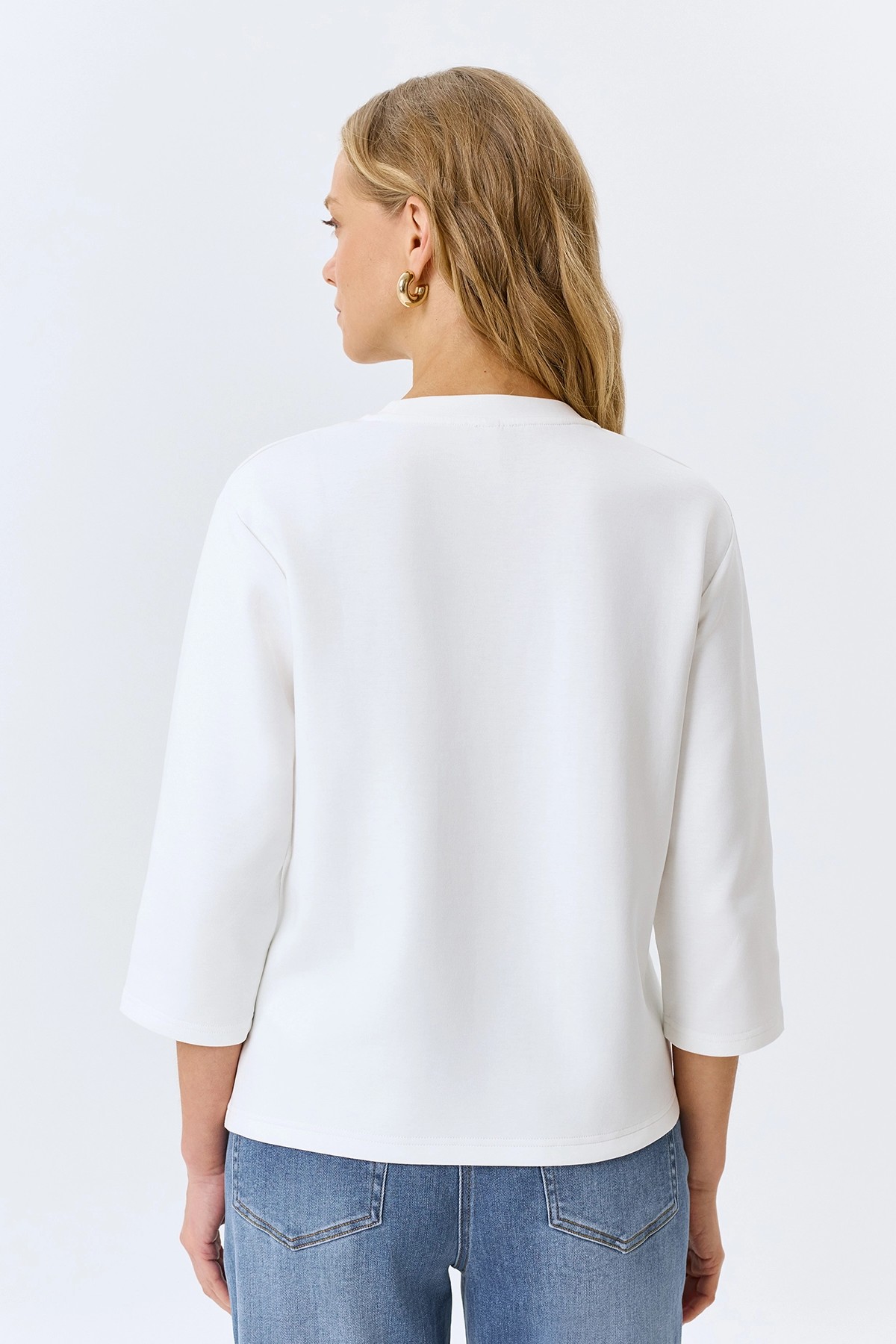 Oversize джемпер с рукавами 3/4, 38