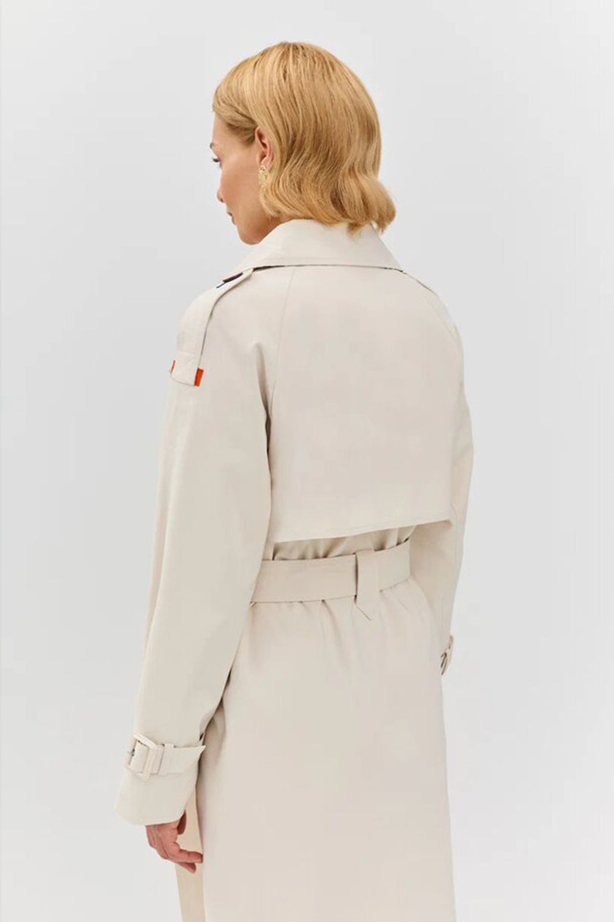 Изящный плащ миди с ремнем, 52р