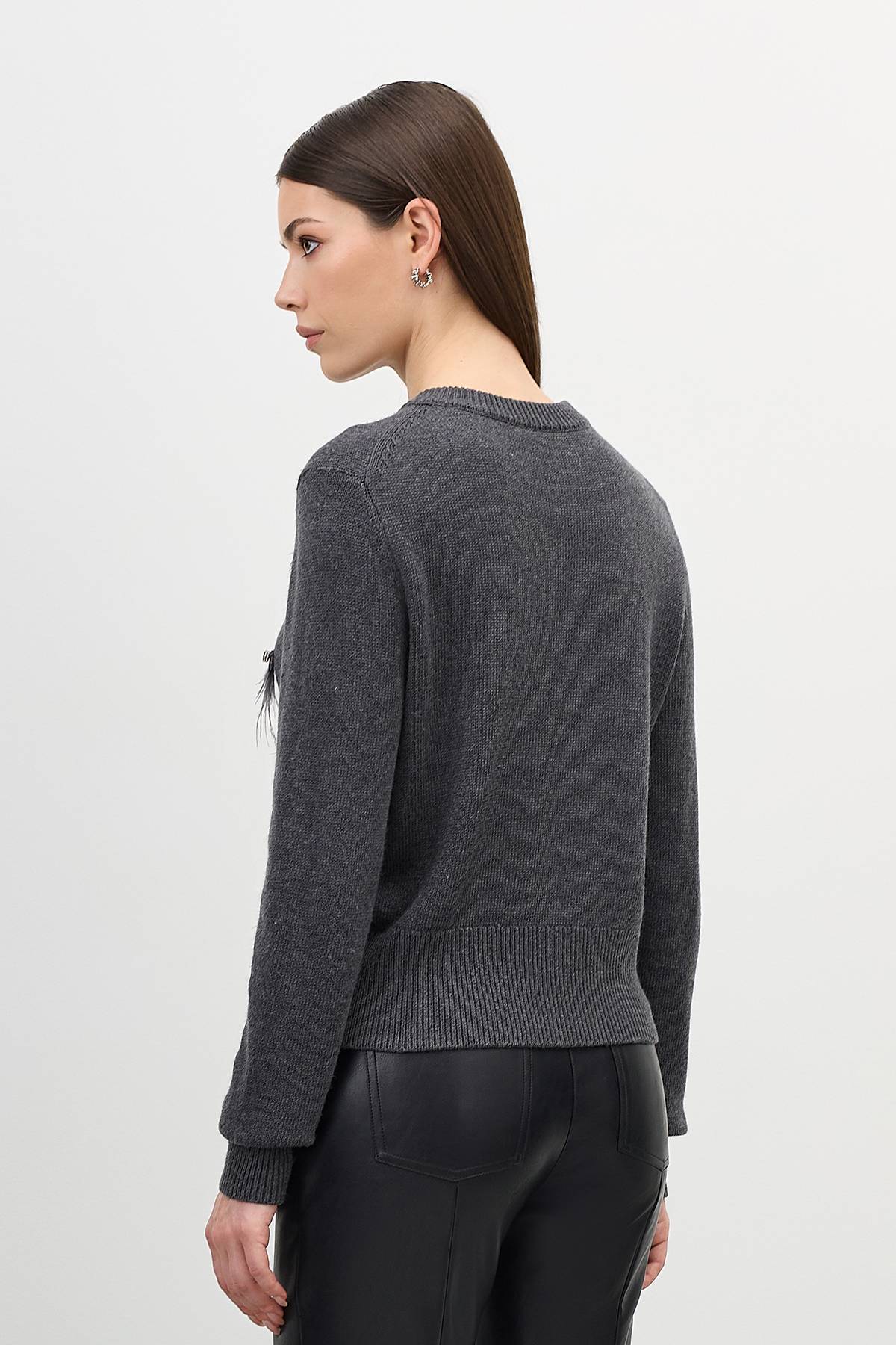 Вязанный кардиган с декоративными элементами, 40