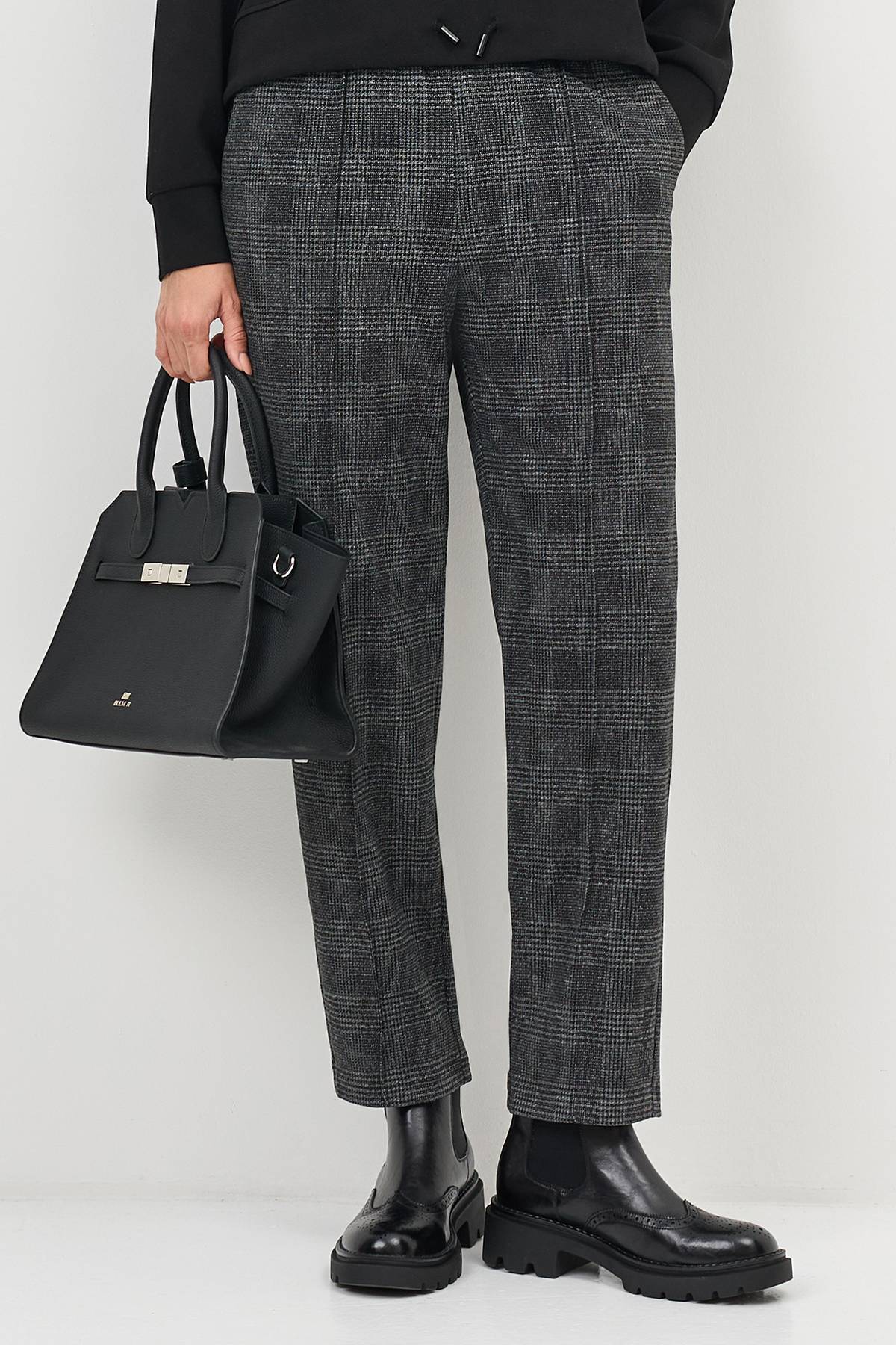 Лимитированная серия утепленные брюки в клетку и ремень, 36