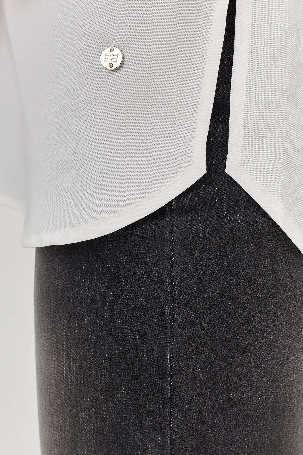 Лимитированая серия базовая рубашка из тенселя с ремнем, 42