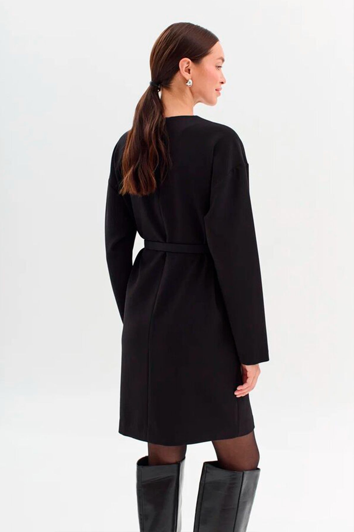 Однотонное платье свободного кроя, 50р