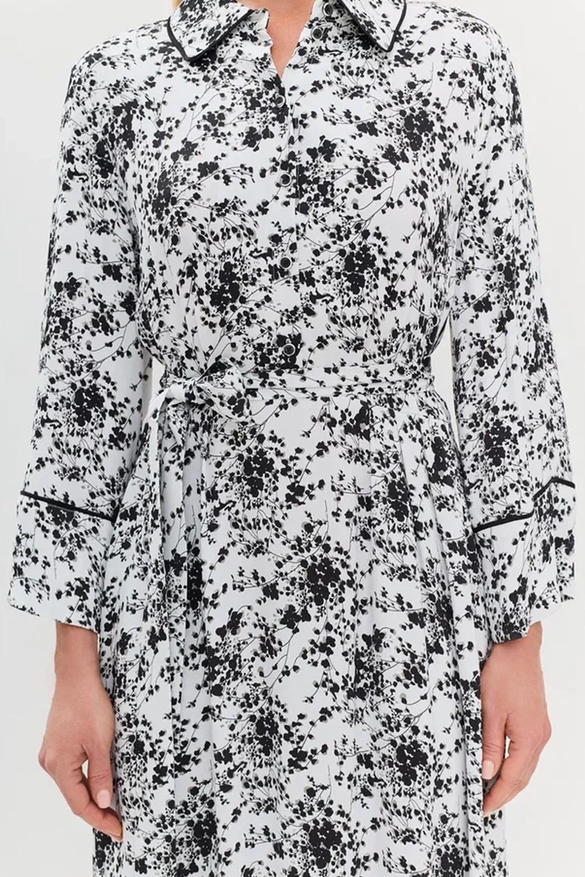 Платье А-силуэта с флоральным принтом, 44р