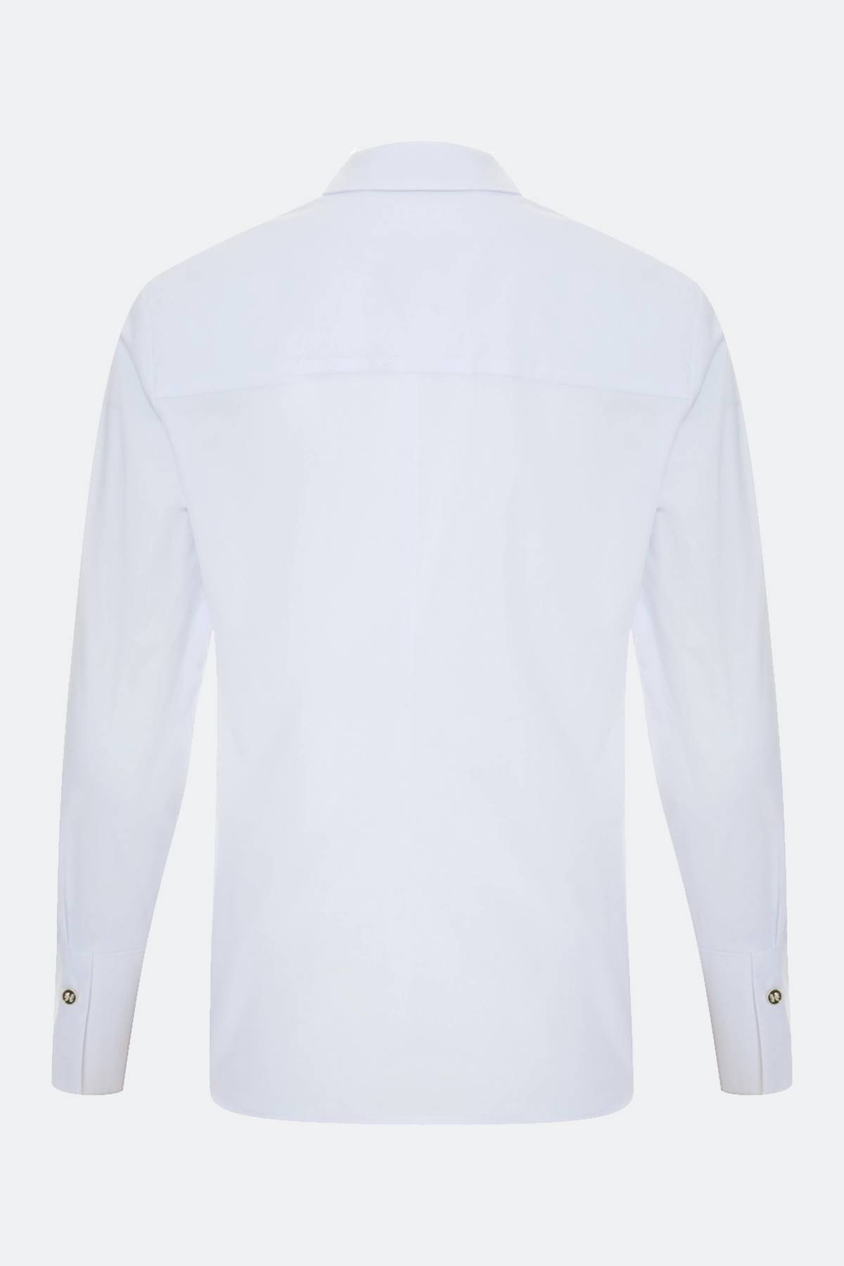 Лимитированная серия приталенная рубашка в белом цвете с ремнем, 34