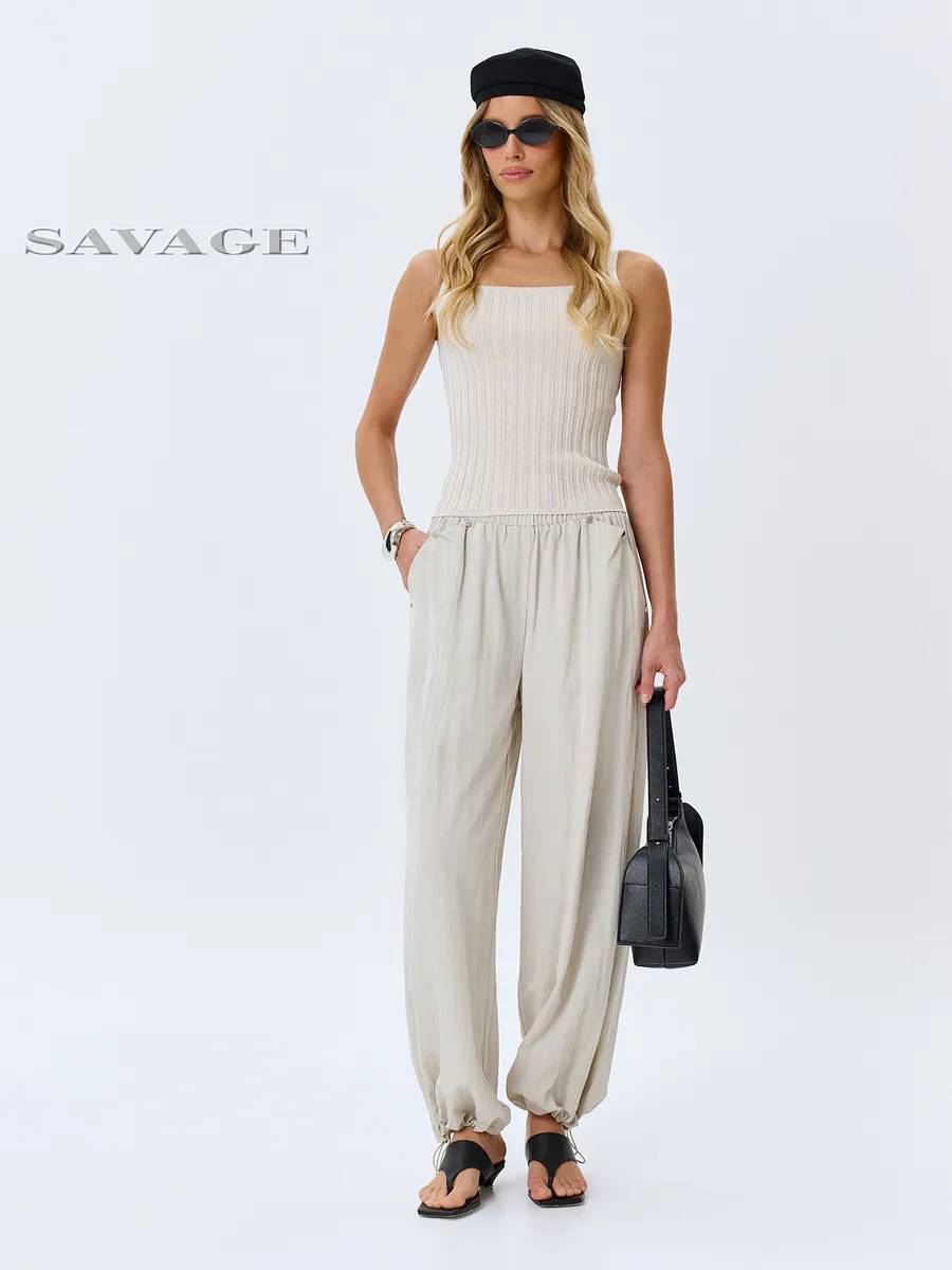 Брюки алладины шаровары на резинке, 42