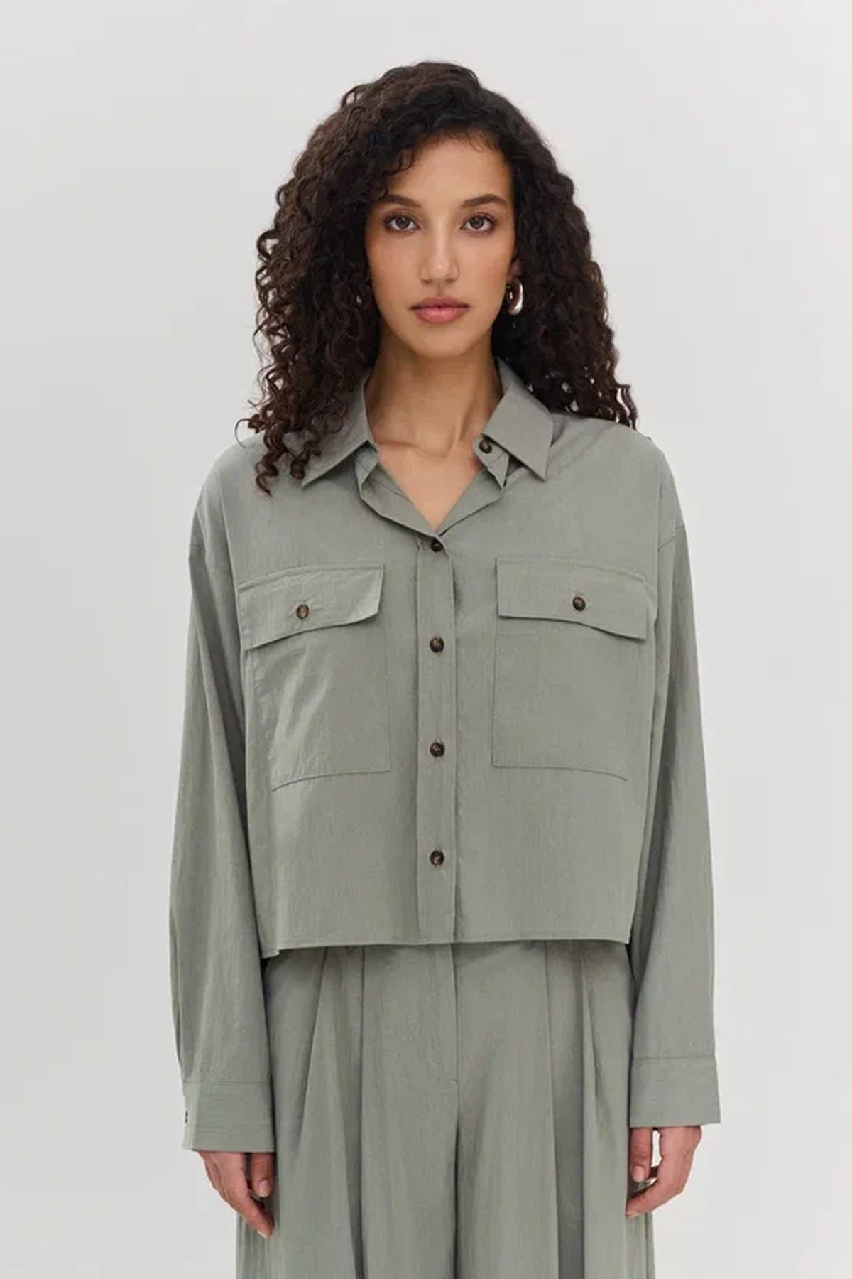 Блузка свободного кроя из тенселя, 46р