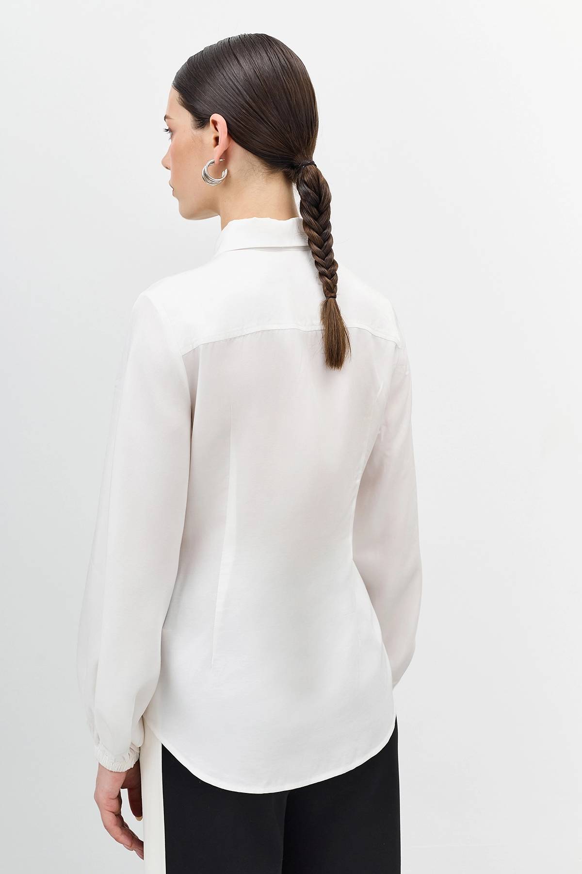 Лимитированная серия блузка с объемными рукавами и ремень, 42