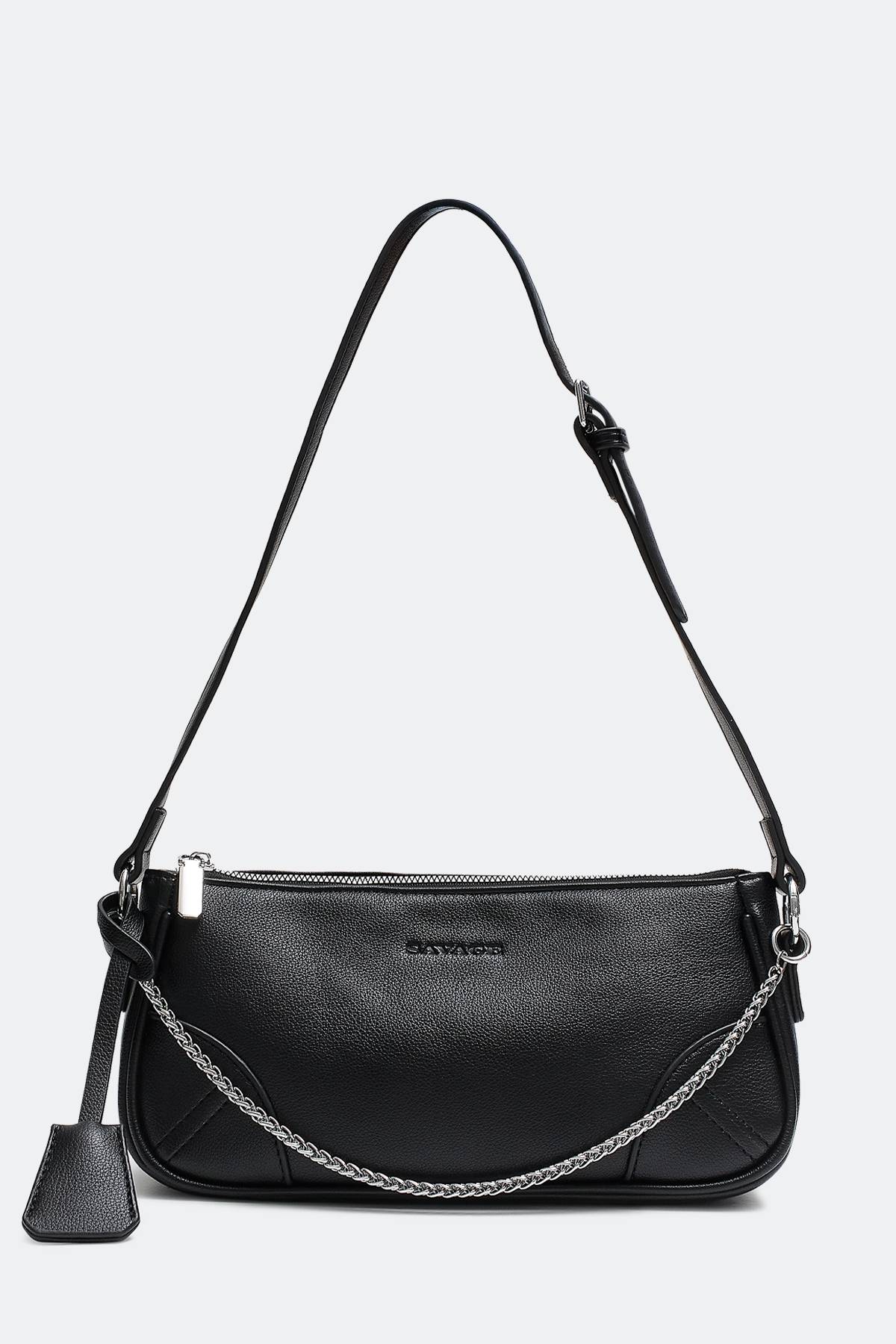 Сумка из искусственной кожи с акцентной цепочкой, One