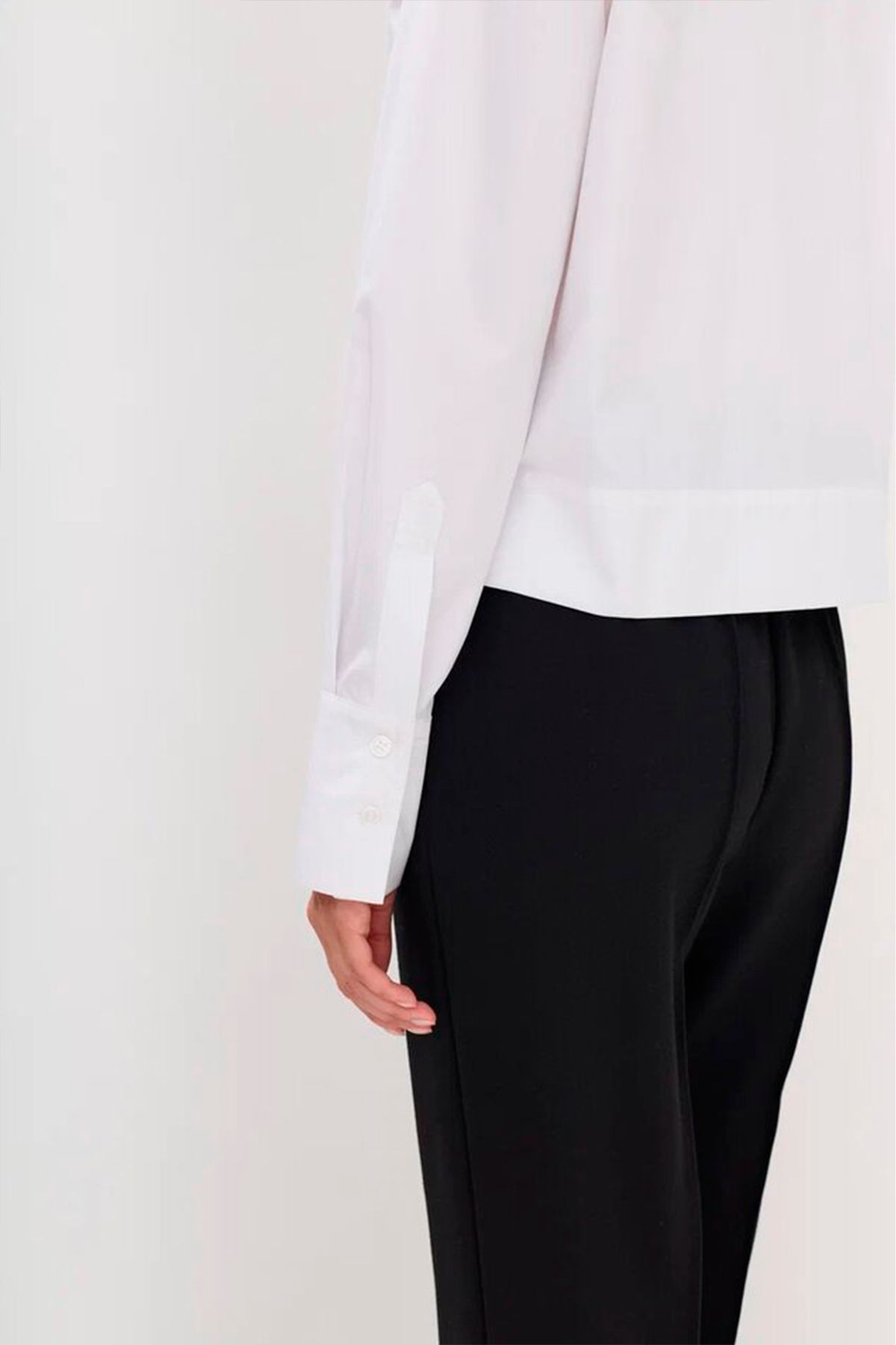 Укороченная белая блузка, 42р