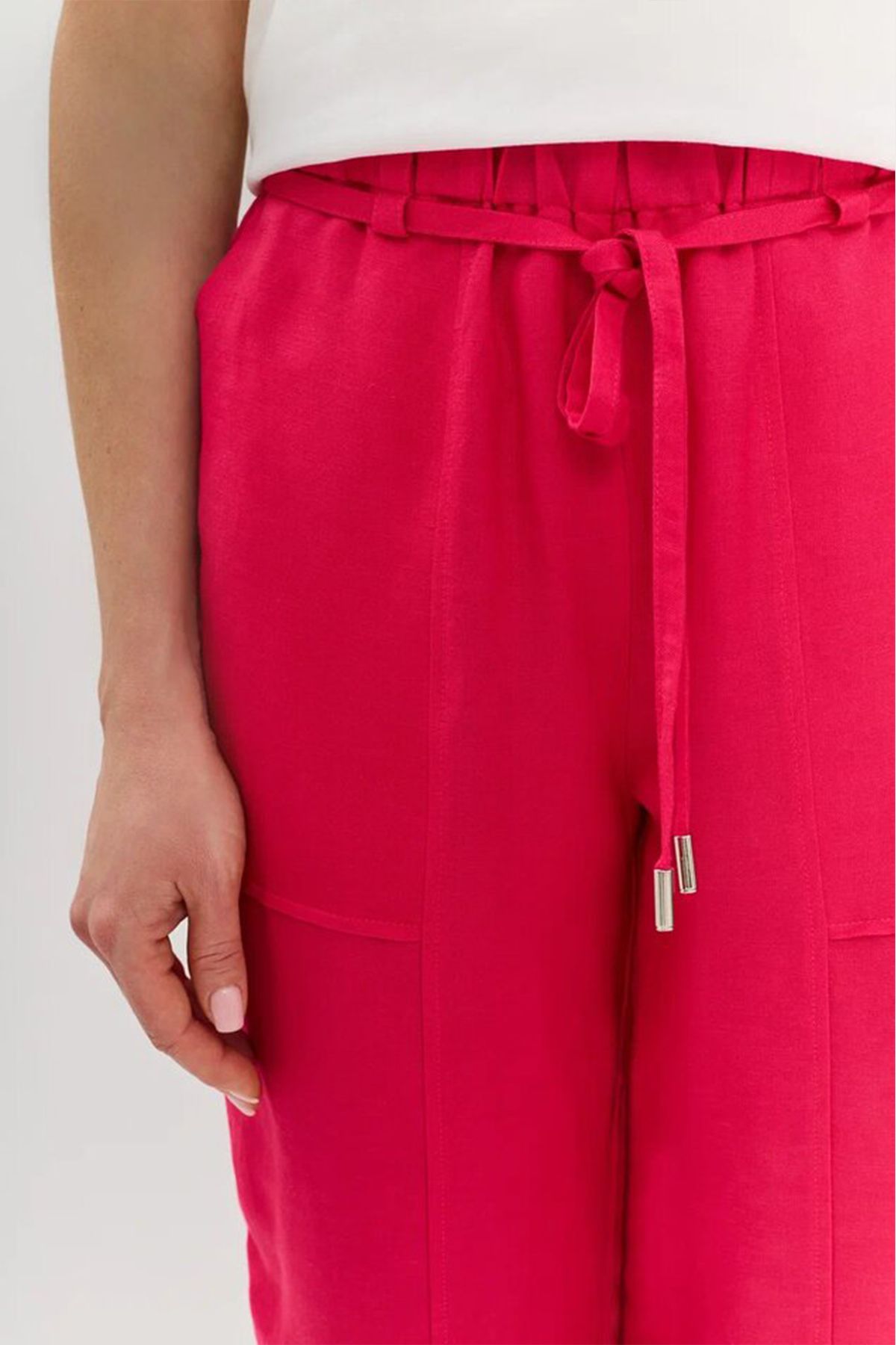 Яркие брюки со шнурком на талии, 44р