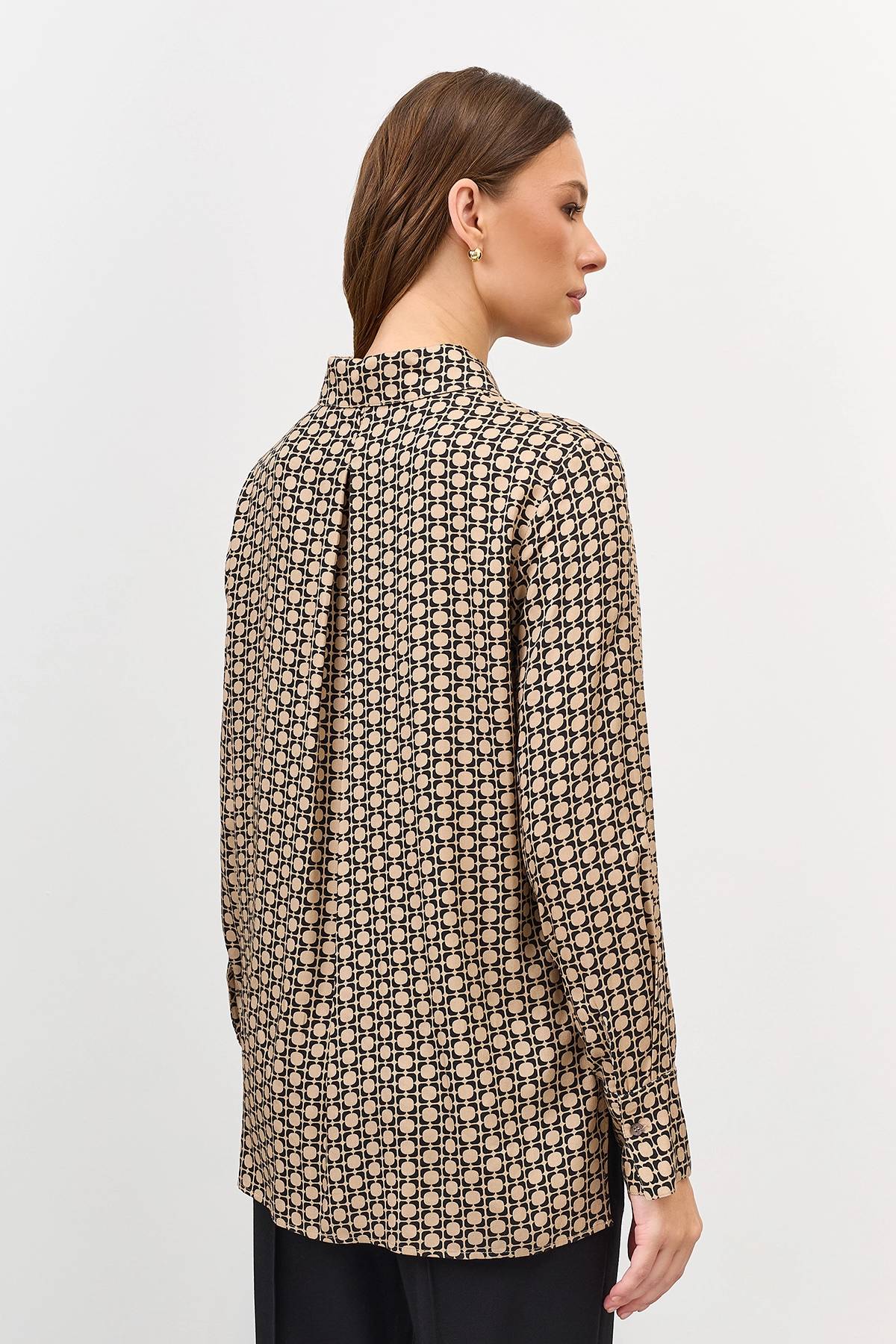 Лимитированная серия бежевая блузка с ремнем, 42