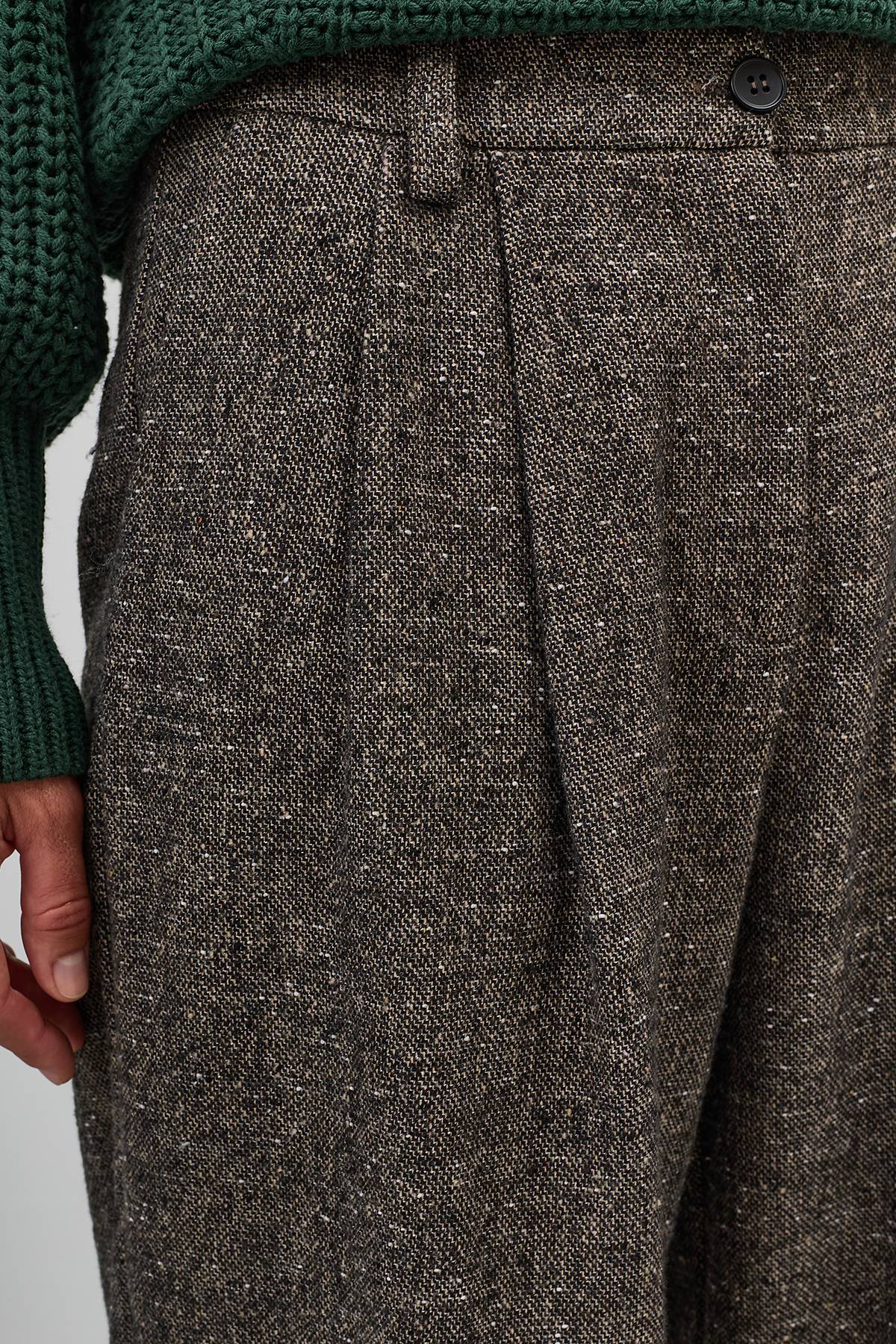 Лимитированная серия брюки палаццо из букле и ремень, 42