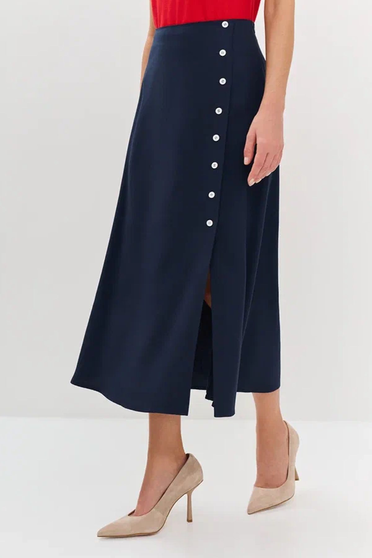 Юбка-трапеция из тенселя, 52р