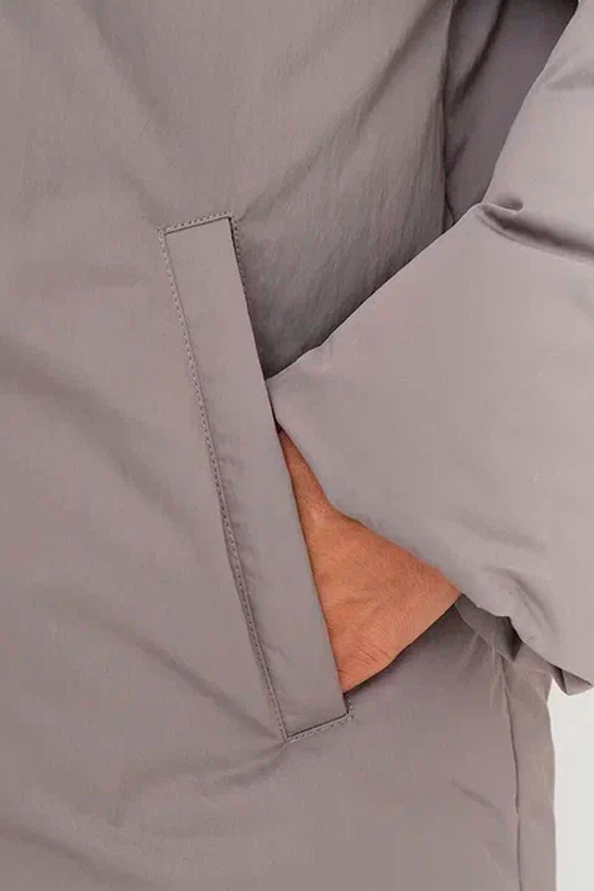 Укороченное пальто с внутренней стежкой в цвете какао, 44р