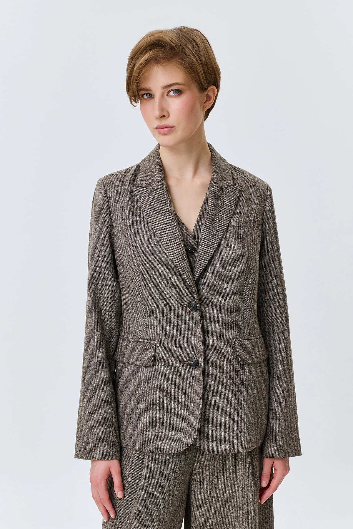 Классический жакет с узором Herringbone, 52