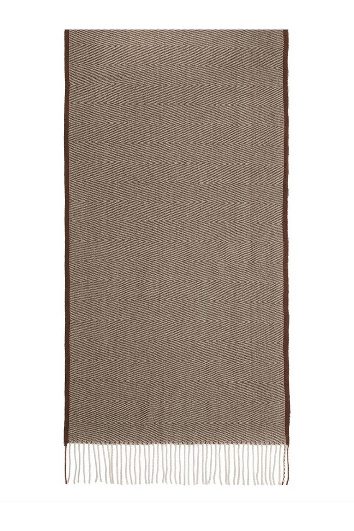 Лимитированная серия коричневое пальто с палантином, 48