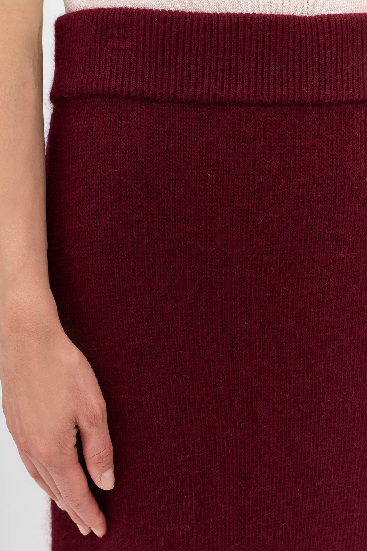 Лимитированная серия вязаная юбка с ангорой и ремень, 34