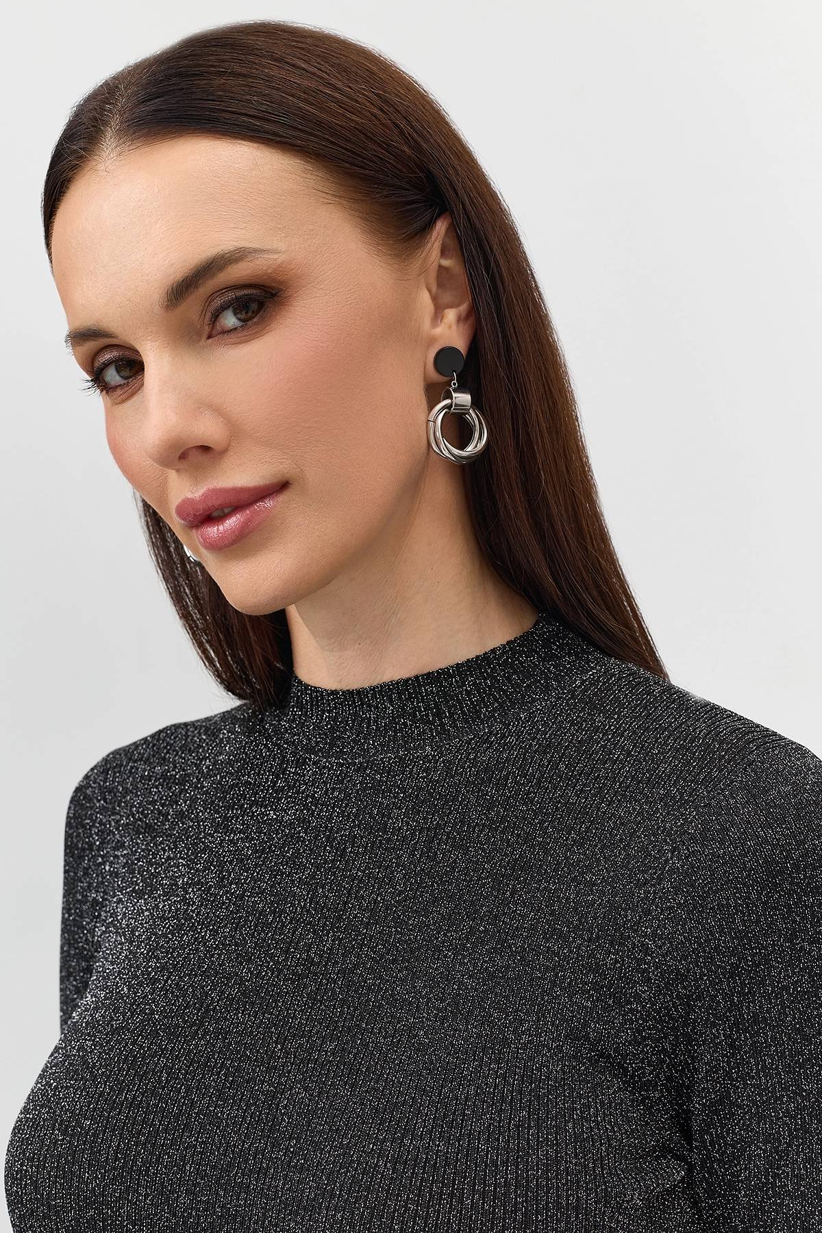 Лимитированная серия платье с мерцающим люрексом и отрытой спиной и ремень, 40