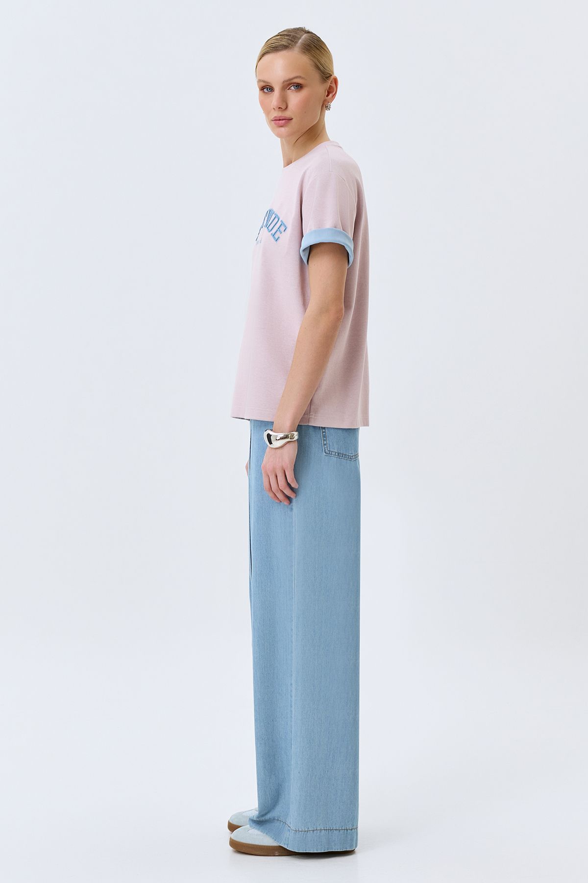 Прямая футболка в стиле "College", 50