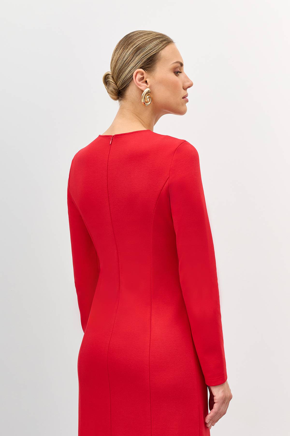 Лимитированная серия трикотажное платье с высоким разрезом и ремень, 40