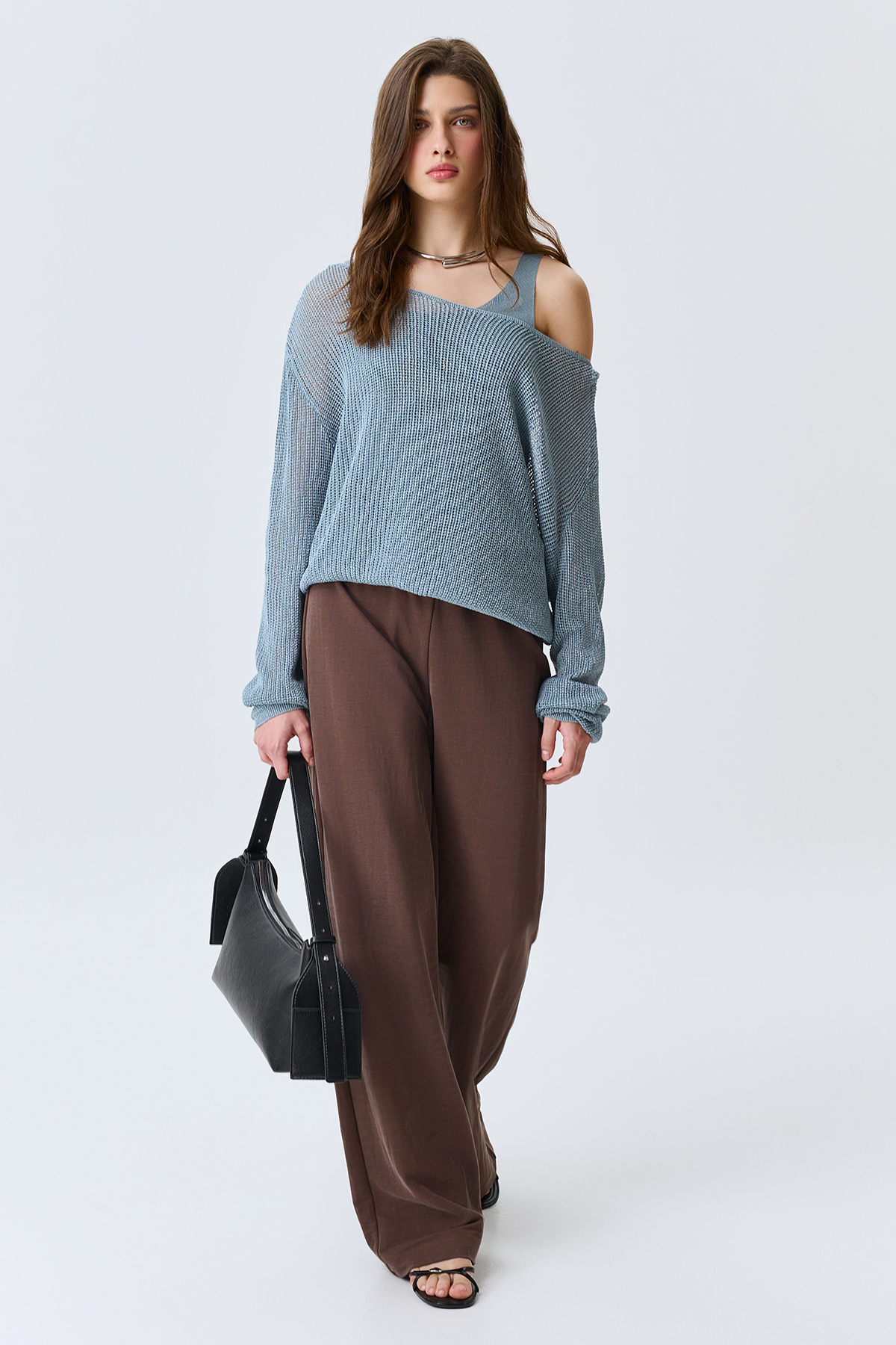 Прямые брюки из мягкого модала, 52