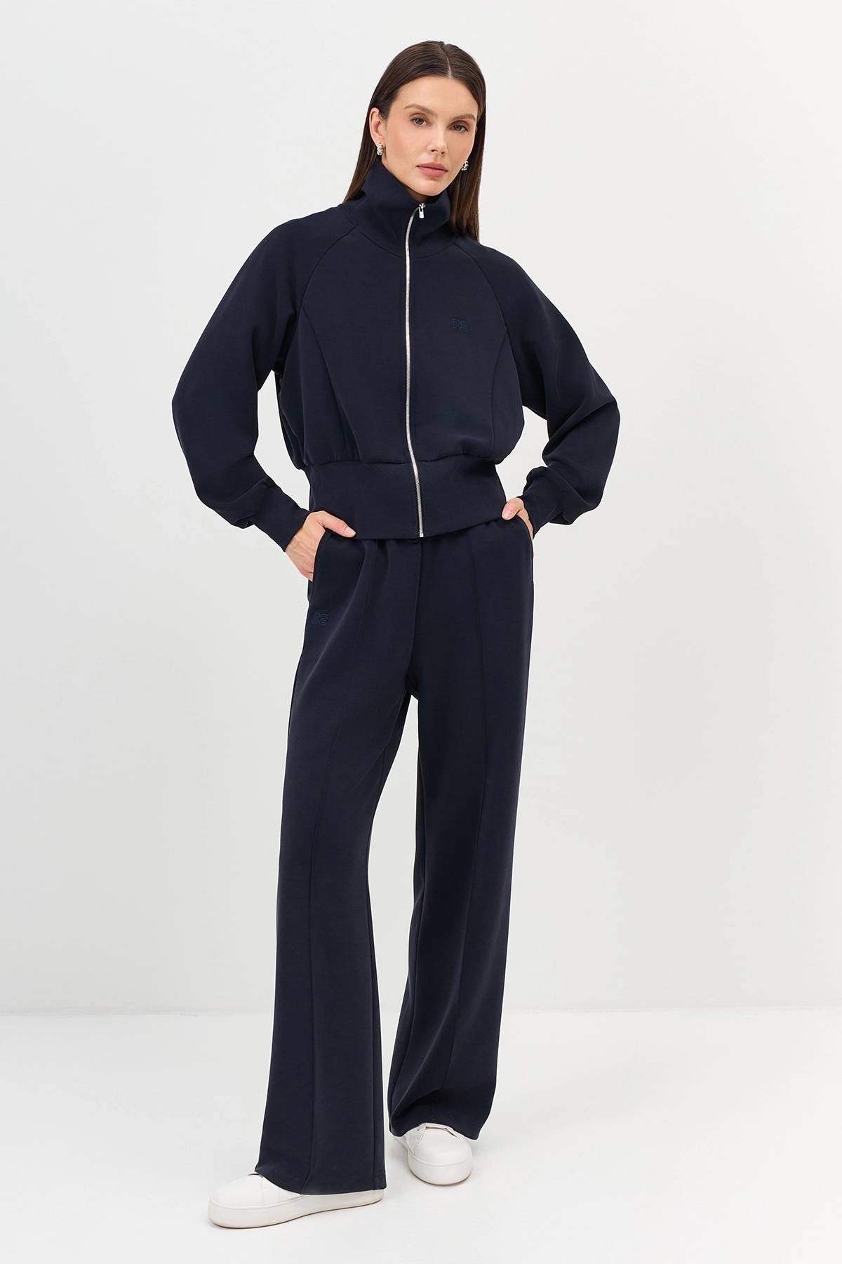 Лимитрированная серия укороченный бомбер с высоким воротником и ремень, 44