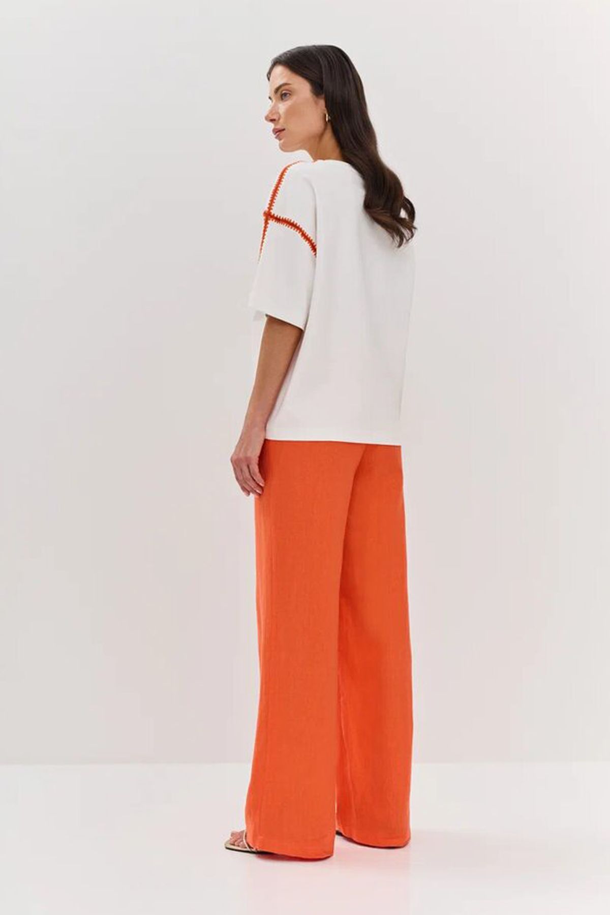 Яркие брюки со шлёвками, 42р