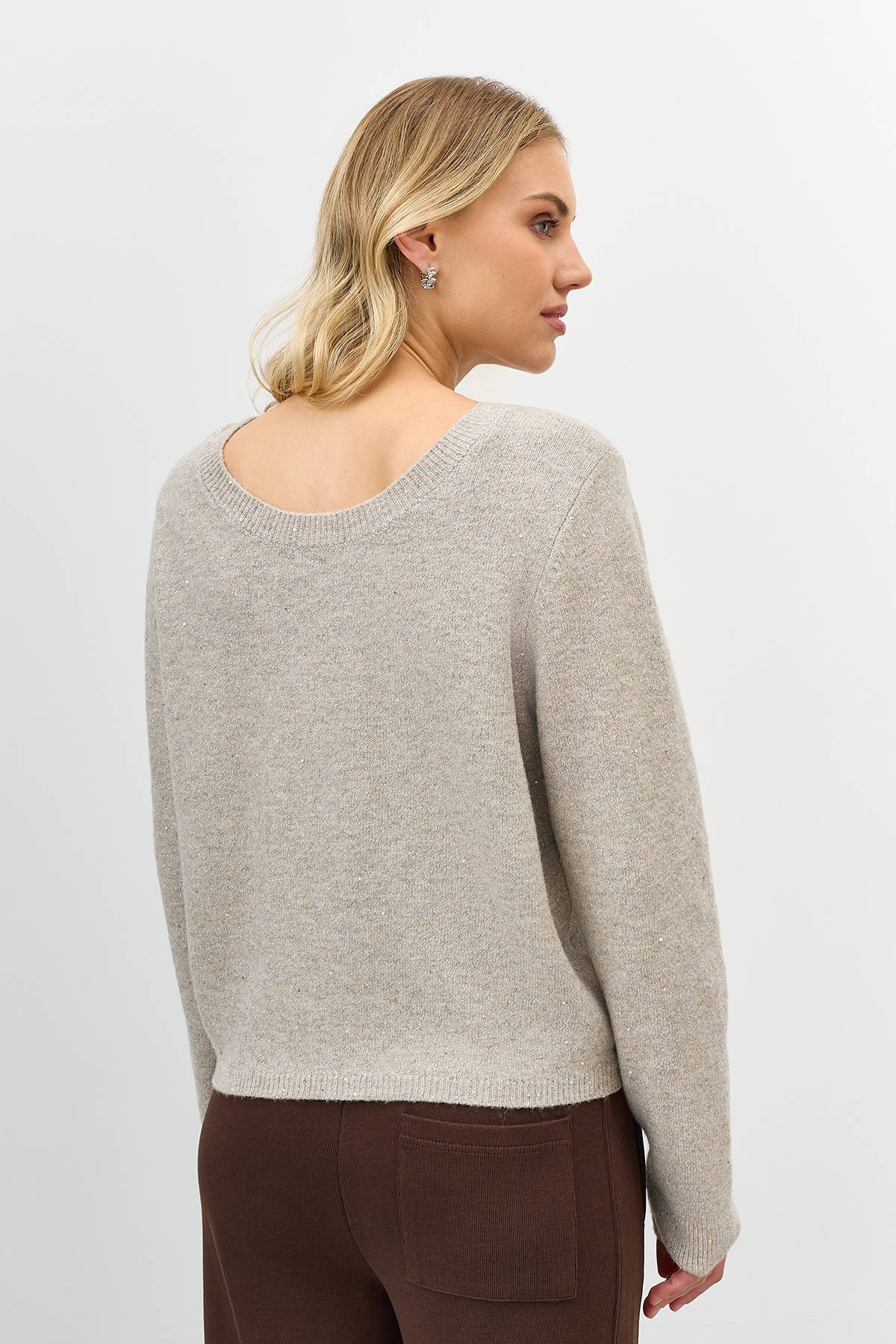 Джемпер с мерцающим люрексом, 44