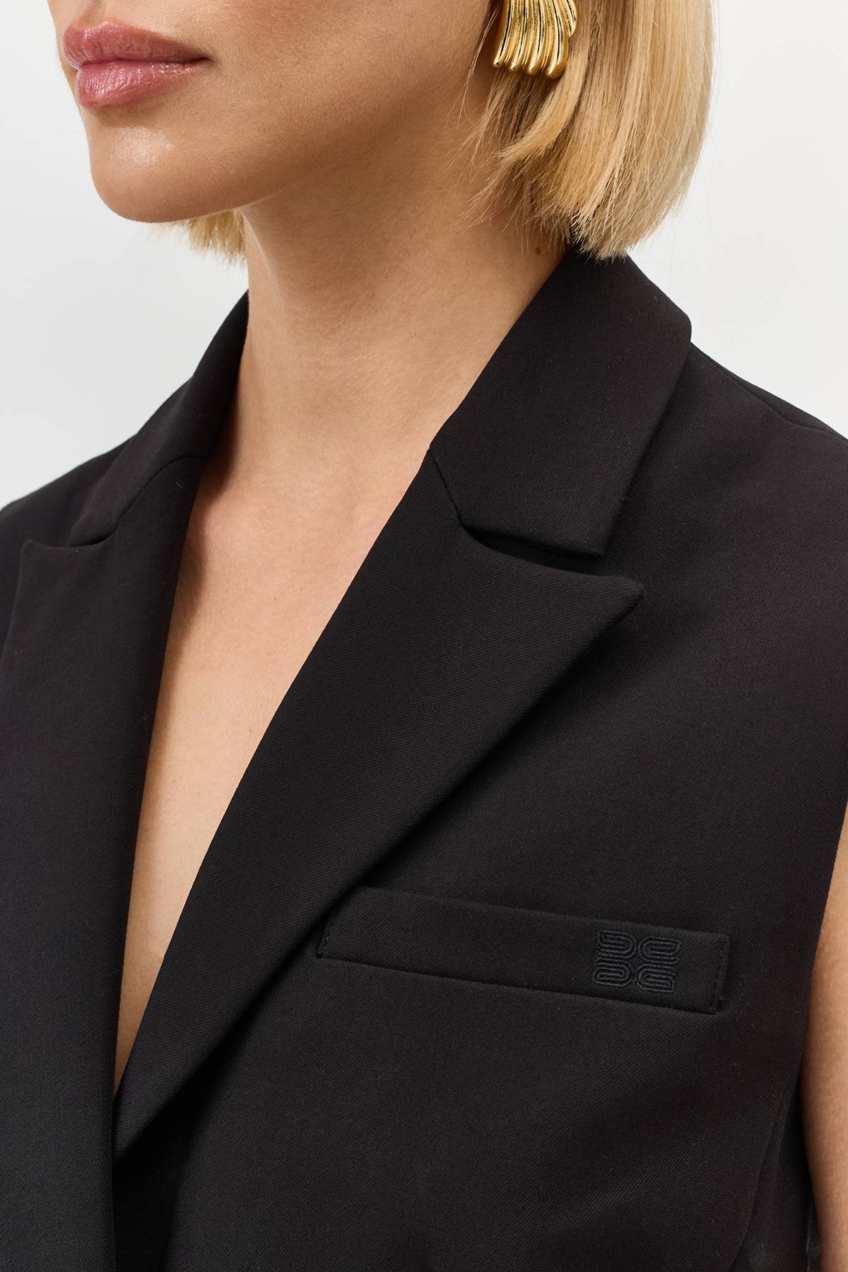 Лимитированная серия удлиненный жилет с палантином, 36