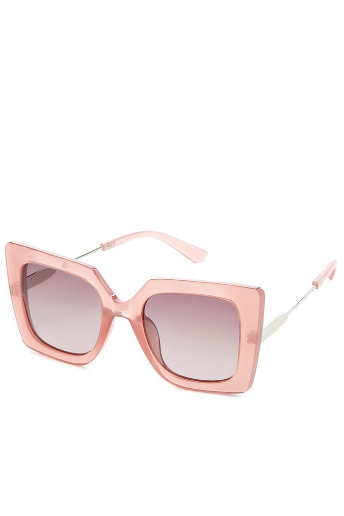 Розовые очки с квадратной оправой, One size