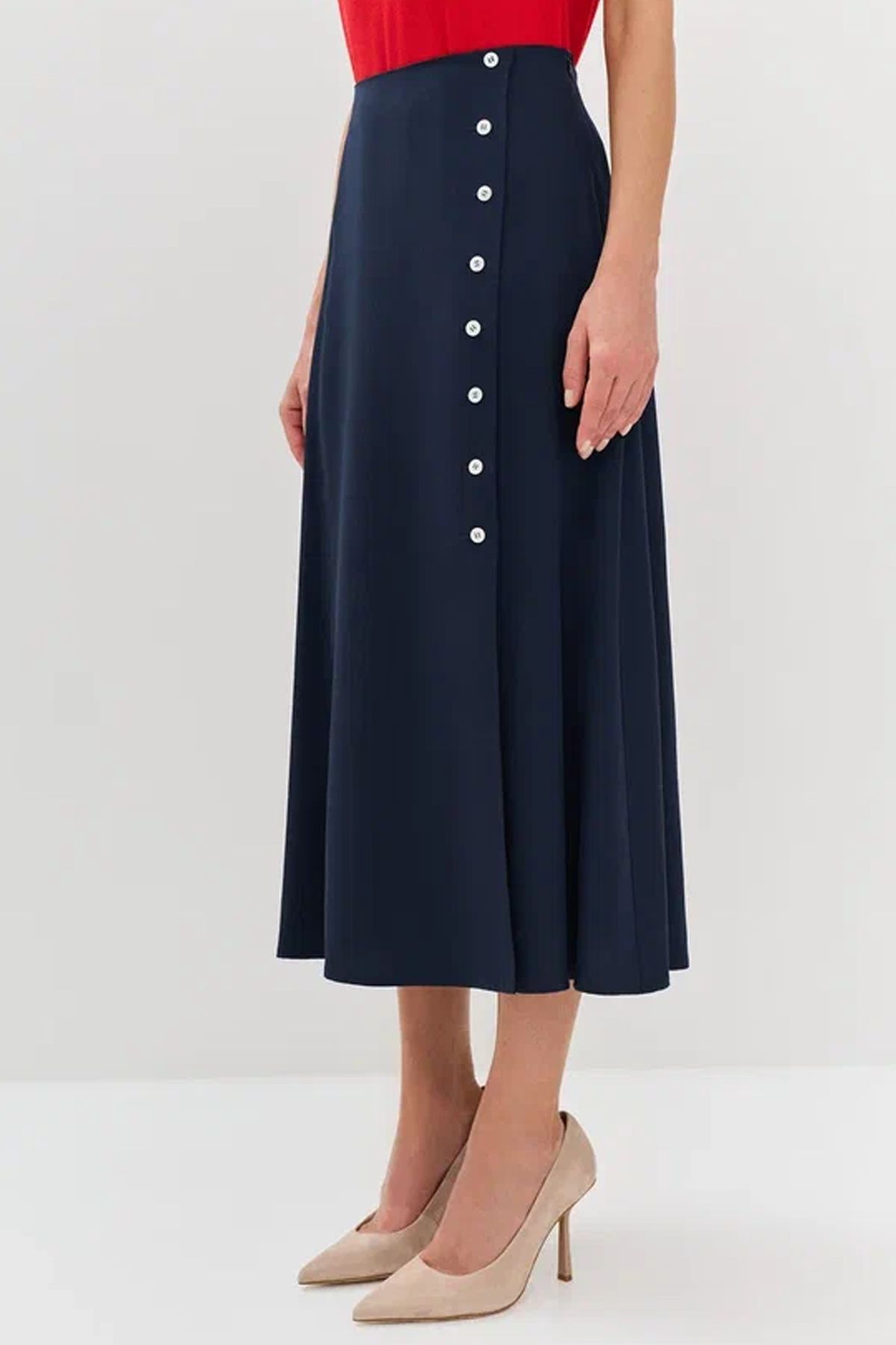 Юбка-трапеция из тенселя, 52р